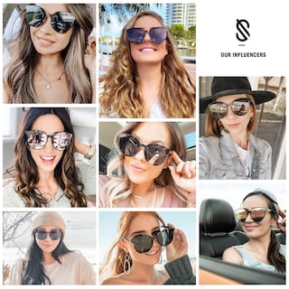 Foto 3 | Gafas de Sol Redondas SOJOS SJ2057 Negro Mármol/Grises con Protección UV400 - Venta Internacional