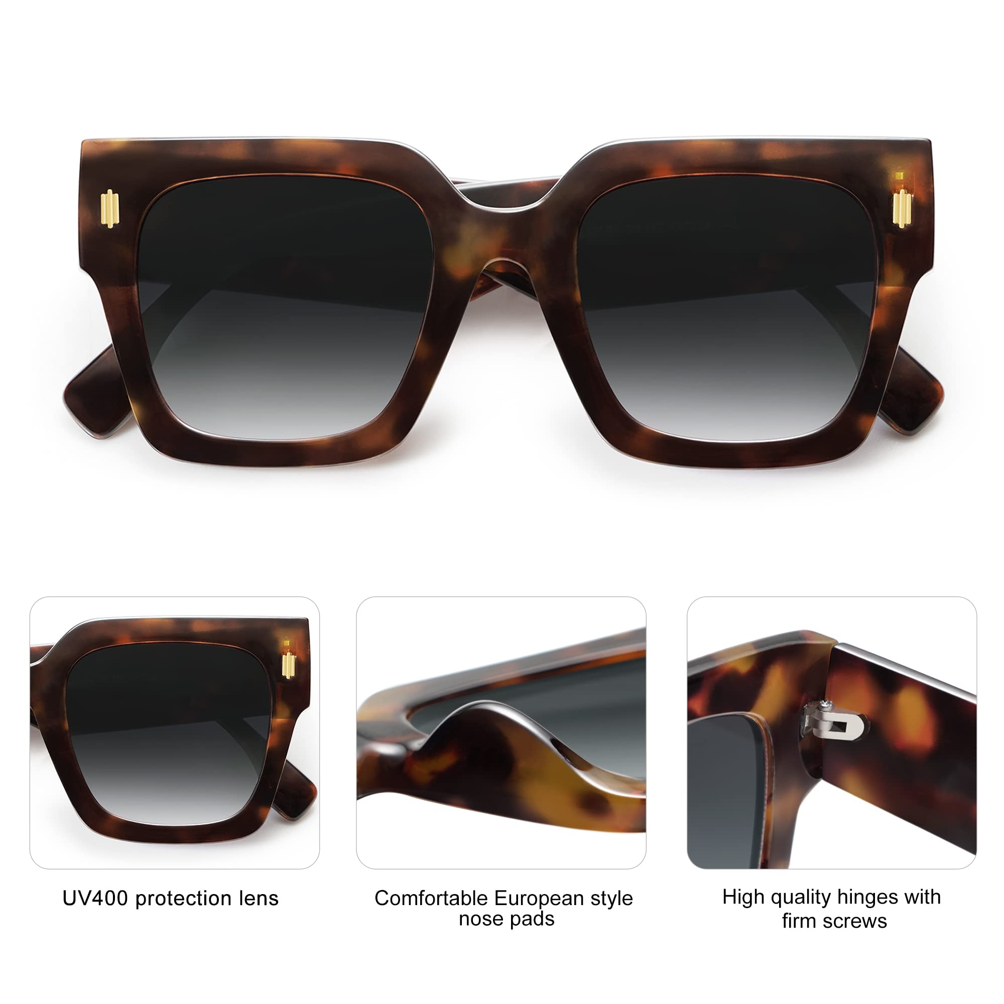 Foto 5 pulgar | Gafas de Sol Sojos Vintage Oversized Square Sj2194 para Mujer - Venta Internacional