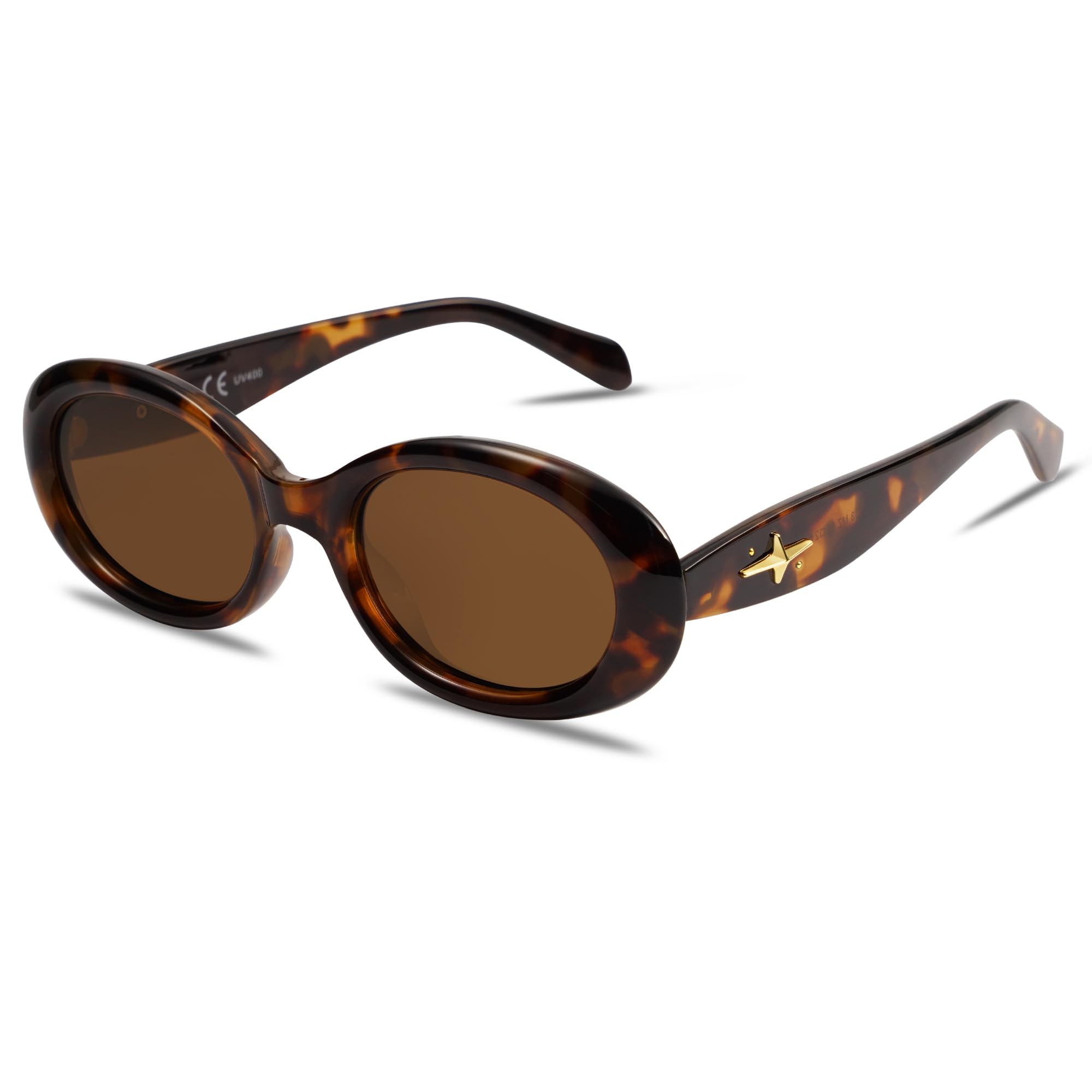 Gafas de Sol Sojos Retro Ovaladas Polarizadas Uv400 Sj2286 Leopard - Venta Internacional