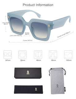 Foto 5 | Gafas de Sol Sojos Vintage Oversized Square para Mujer - Venta Internacional