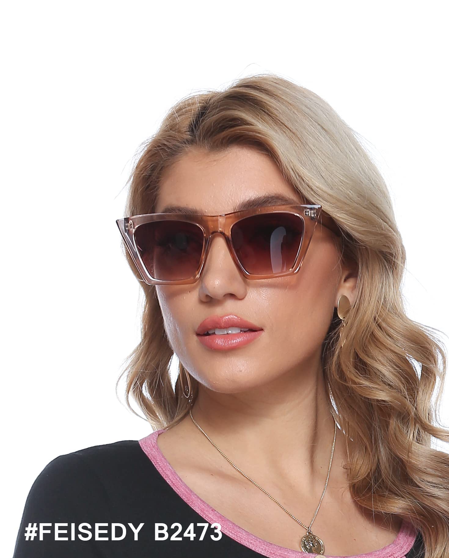 Foto 8 pulgar | Gafas De Sol Feisedy Vintage Square Cat Eye B2473 Para Mujer - Venta Internacional.