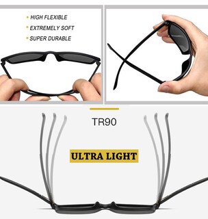 Foto 3 | Gafas de Sol Joopin Square Polarized Uv400 Tr90 Black - Venta Internacional