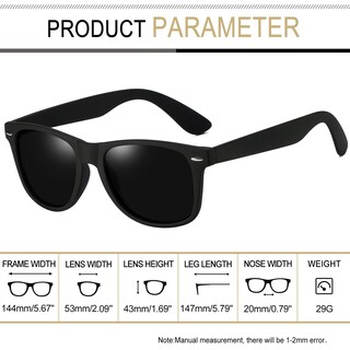 Foto 4 | Gafas de Sol Joopin Square Polarized Uv400 Tr90 Black - Venta Internacional
