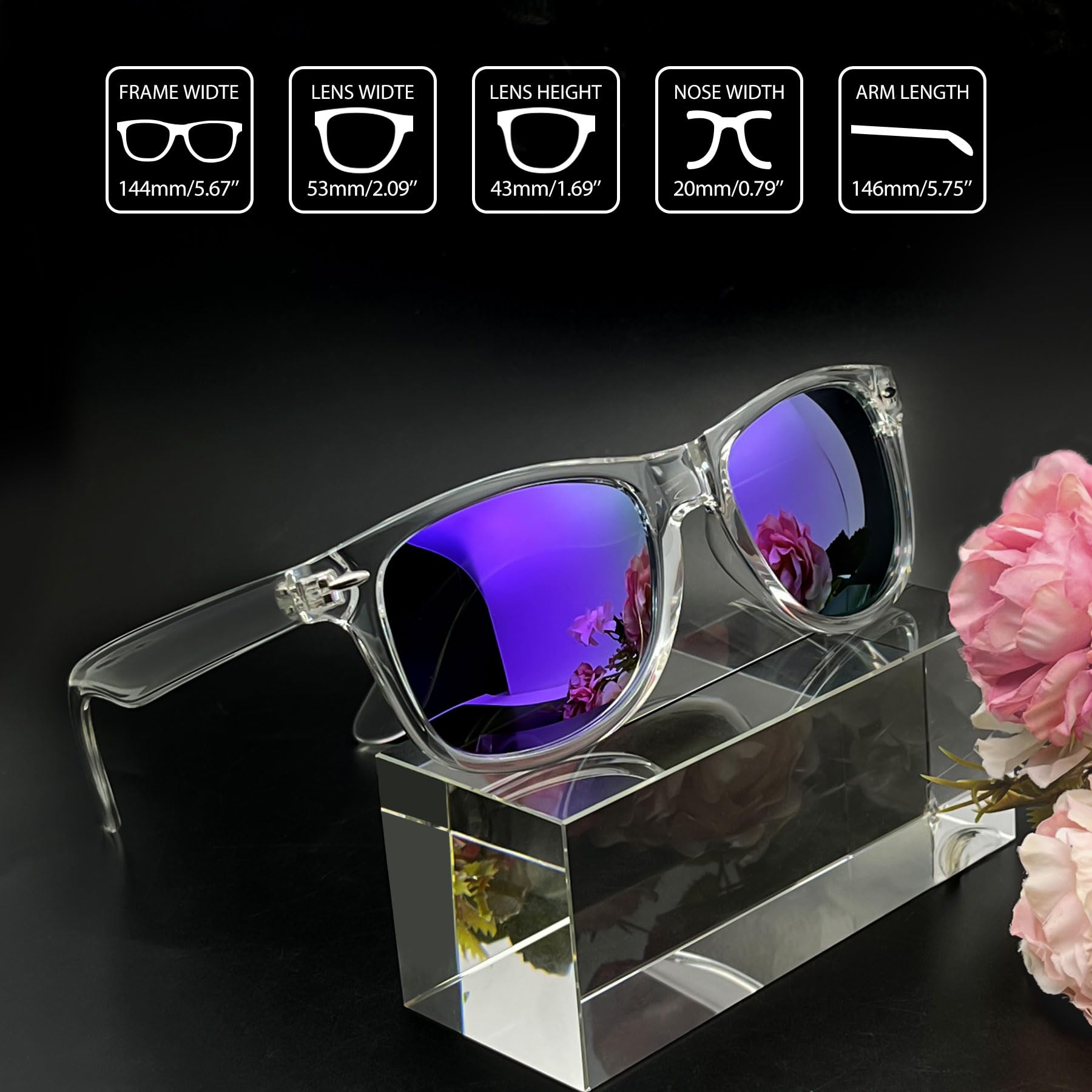 Foto 4 pulgar | Gafas de Sol Joopin Trendy Square Oversized Polarized Uv400 - Venta Internacional