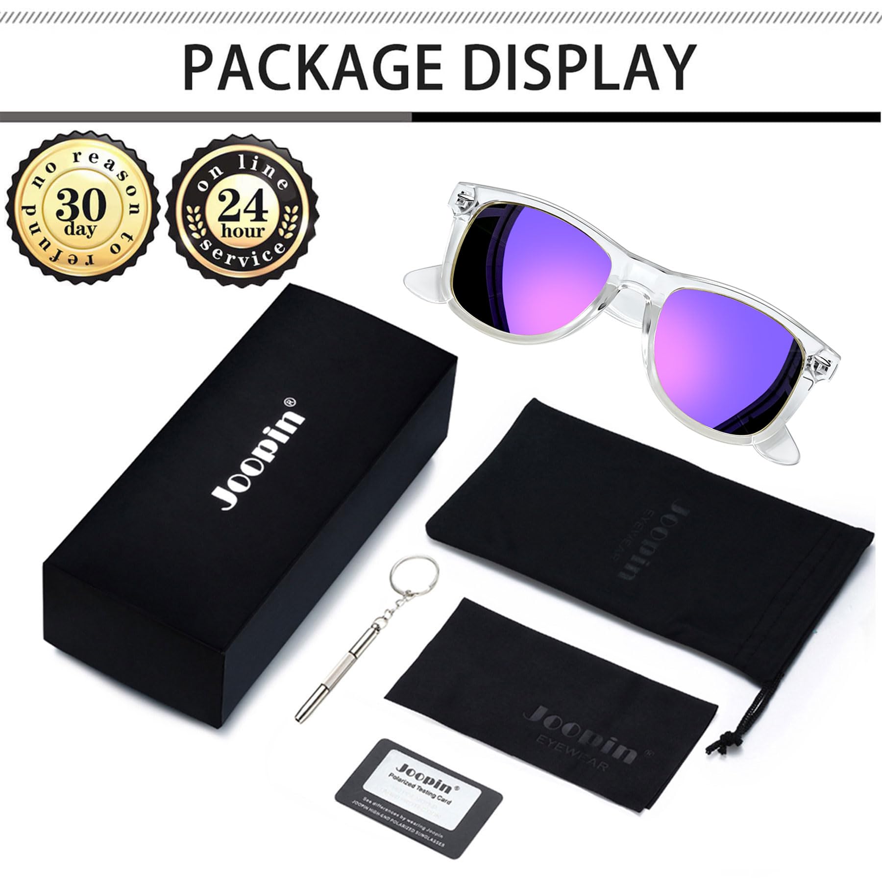 Foto 7 pulgar | Gafas de Sol Joopin Trendy Square Oversized Polarized Uv400 - Venta Internacional