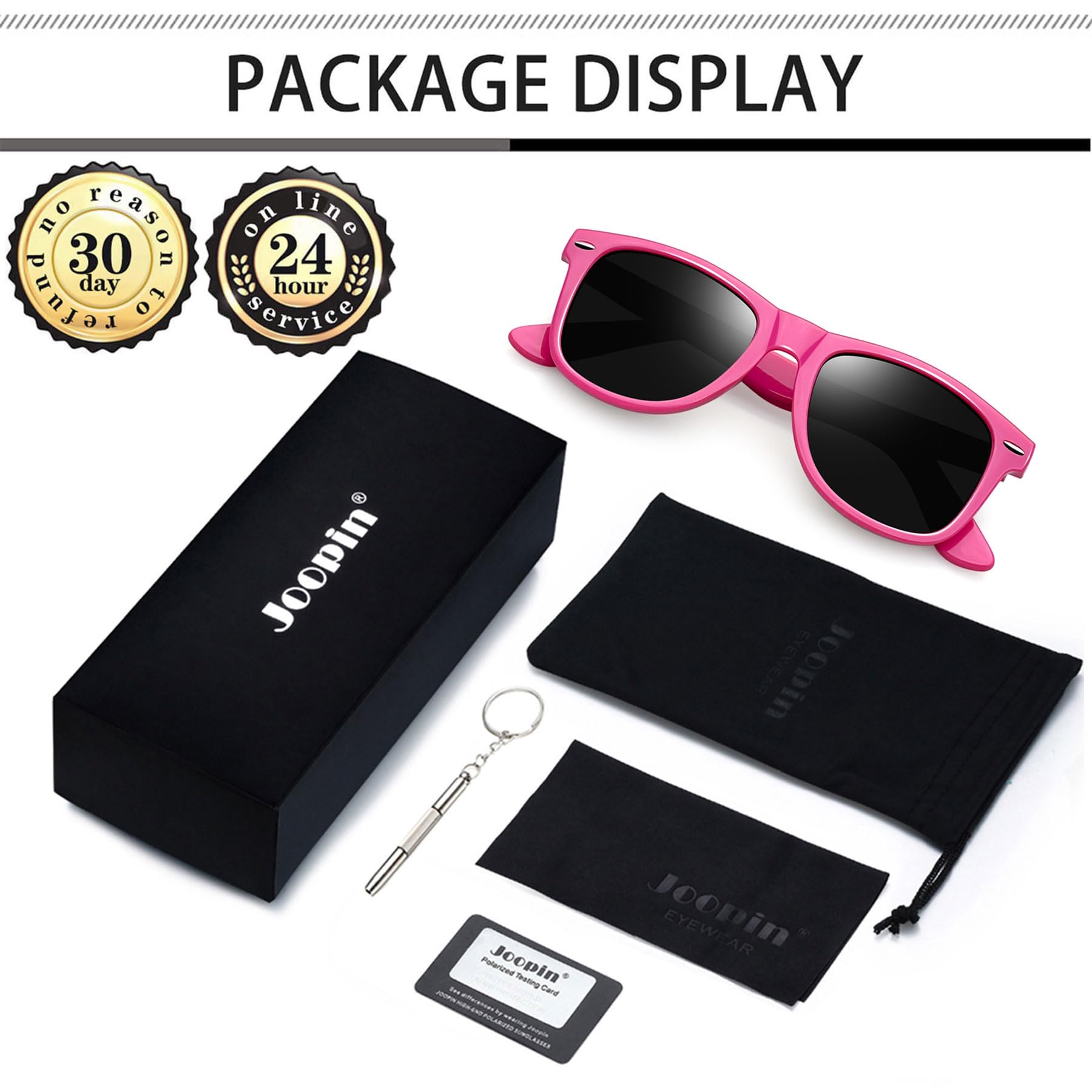 Foto 7 pulgar | Gafas de Sol Joopin Square Polarized Uv400 Protection Rosa - Venta Internacional
