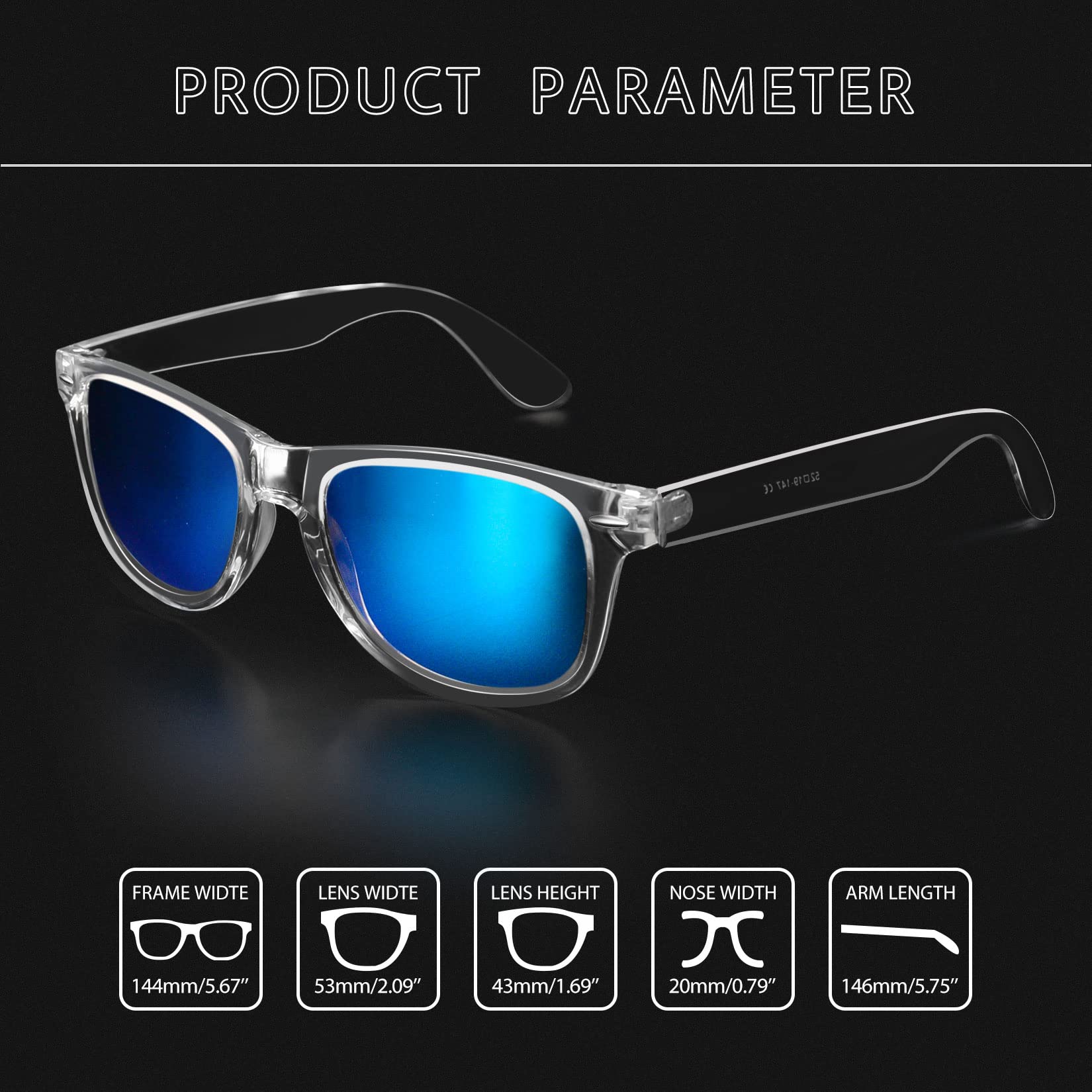 Foto 3 pulgar | Gafas de Sol Joopin Trendy Square Polarized Uv400 2 Piezas  - Venta Internacional