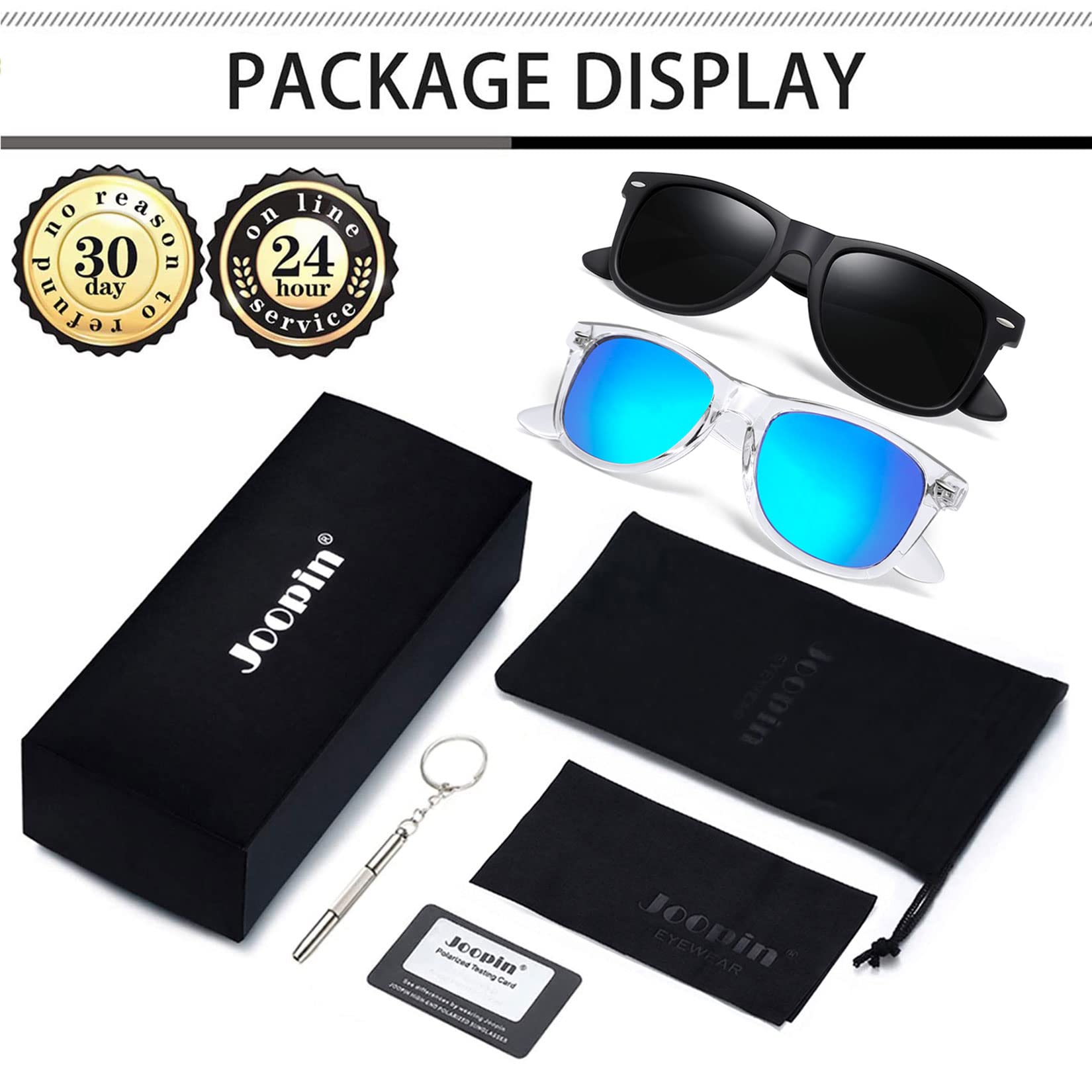 Foto 4 | Gafas de Sol Joopin Trendy Square Polarized Uv400 2 Piezas  - Venta Internacional