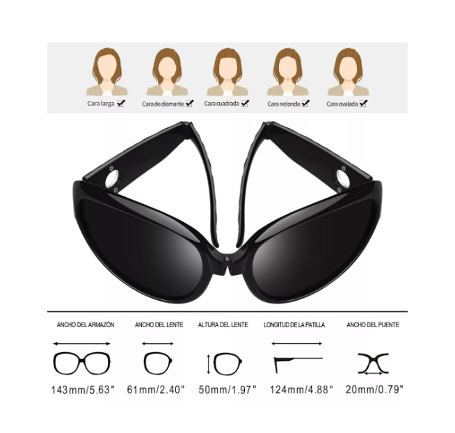 Foto 4 pulgar | Lentes de Sol Joopin Plegables para Mujer Uv400