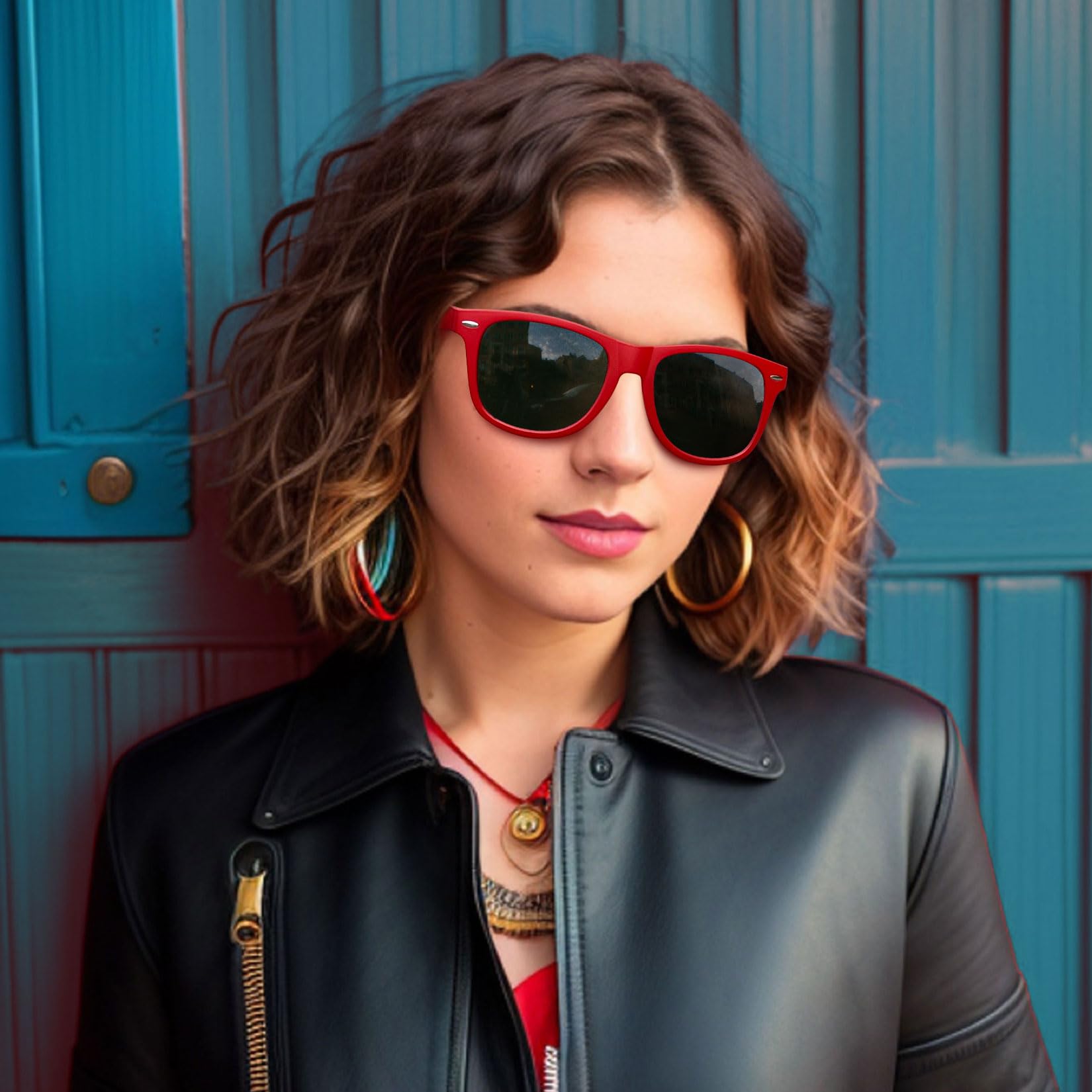 Foto 2 | Lentes de Sol Joopin Rojos Unisex-Venta Internacional