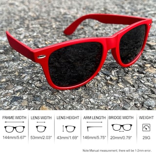 Foto 4 | Lentes de Sol Joopin Rojos Unisex-Venta Internacional