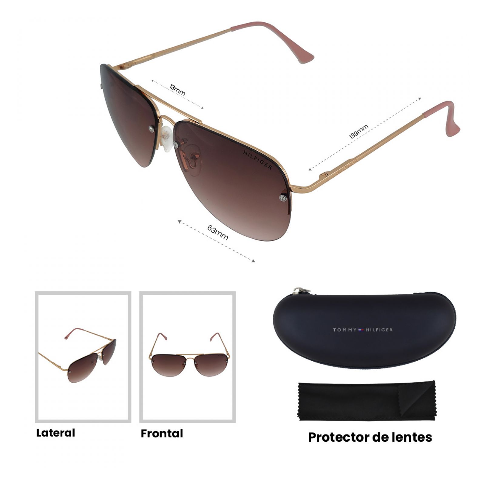 Foto 4 pulgar | Lentes de Sol Tommy Hilfiger Outlook para Mujer