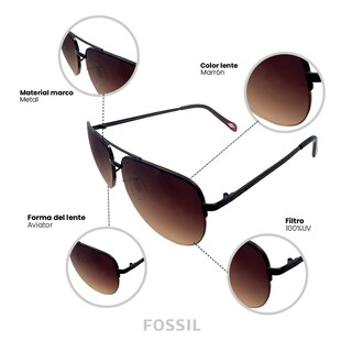 Foto 2 | Lentes De Sol Fossil 66353539 Outlook para Mujer
