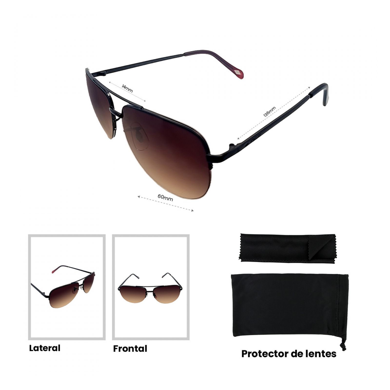 Foto 4 pulgar | Lentes De Sol Fossil 66353539 Outlook para Mujer