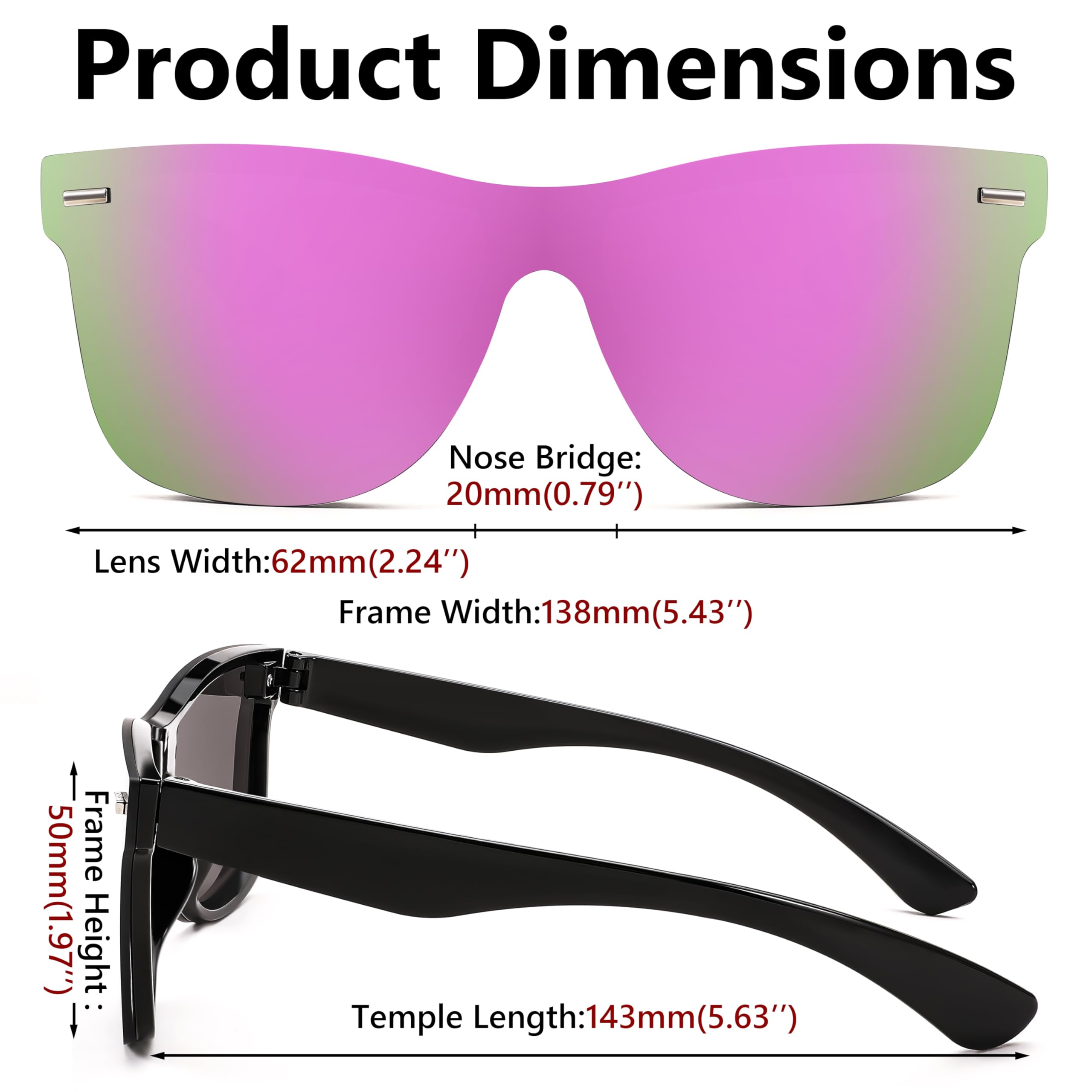 Foto 8 pulgar | Gafas De Sol Feisedy Con Lente Espejada Sin Montura Uv400 B4114 Para Adultos - Venta Internacional.