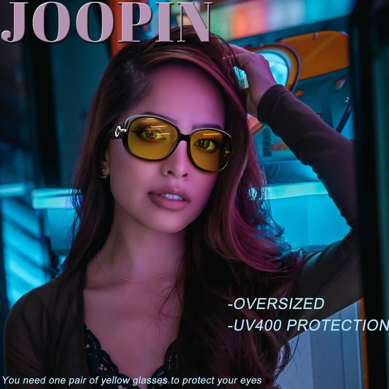 Foto 3 pulgar | Gafas De Sol Joopin Big Yellow Lens Oversized Jackie Para Mujer - Venta Internacional.