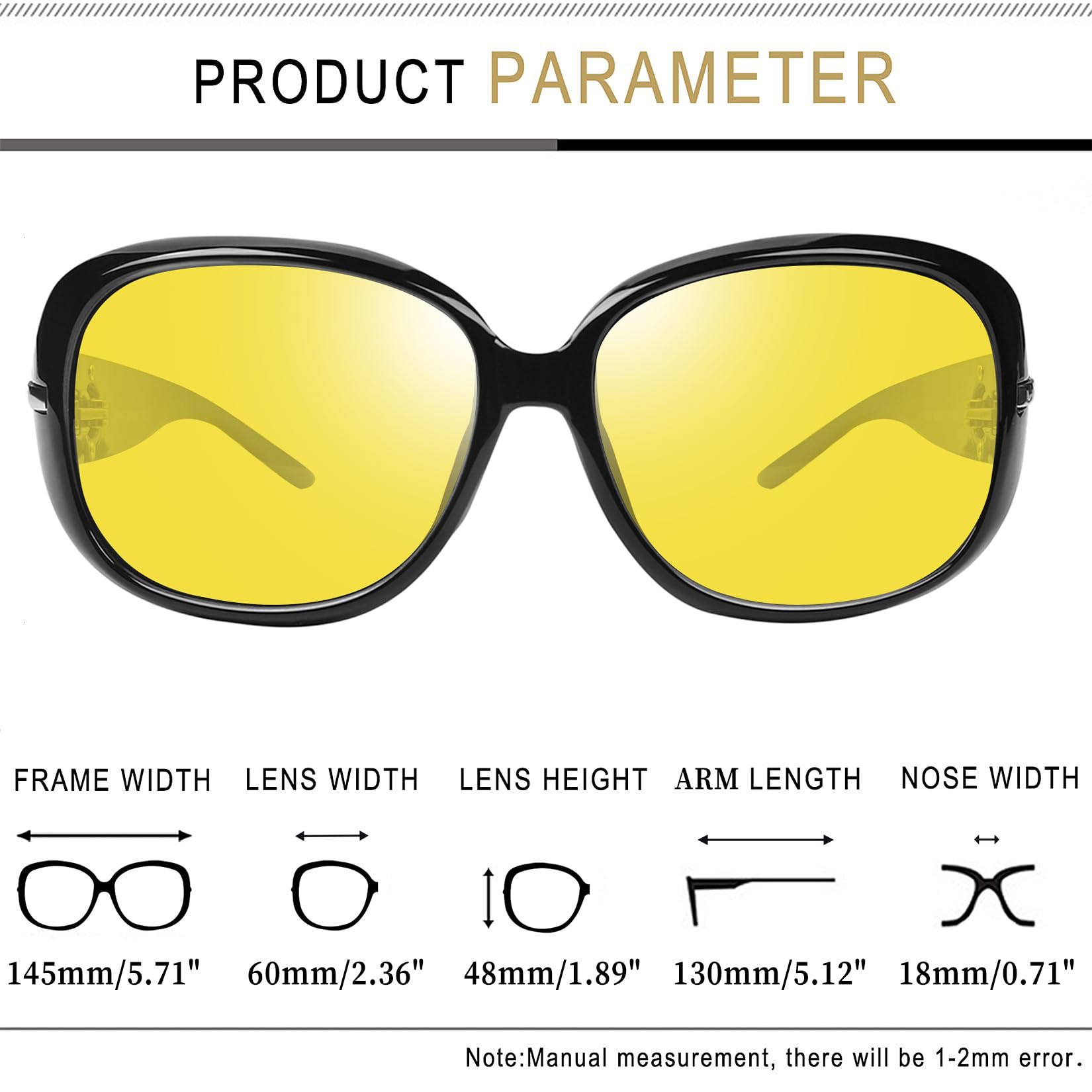 Foto 4 pulgar | Gafas De Sol Joopin Big Yellow Lens Oversized Jackie Para Mujer - Venta Internacional.