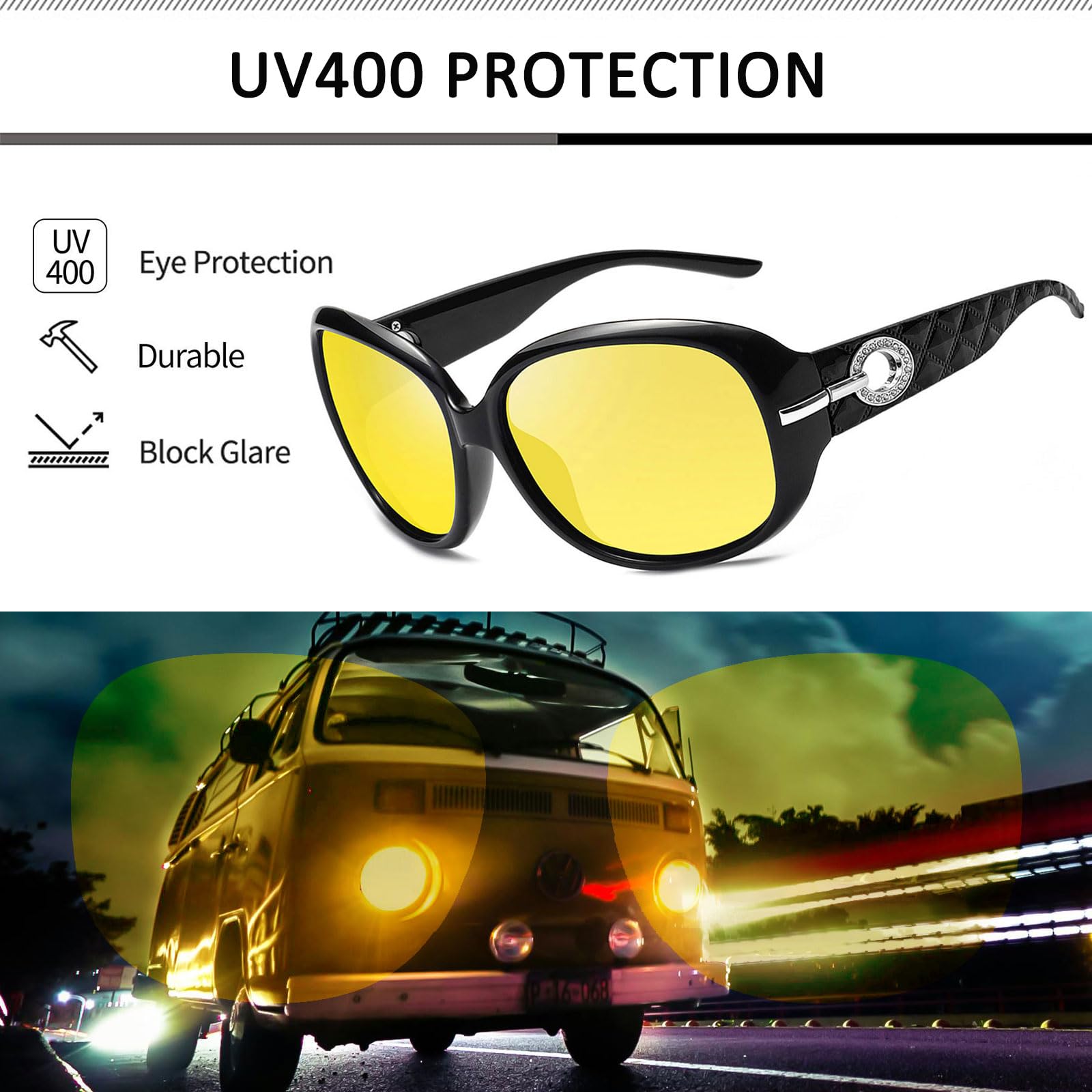 Foto 5 pulgar | Gafas De Sol Joopin Big Yellow Lens Oversized Jackie Para Mujer - Venta Internacional.