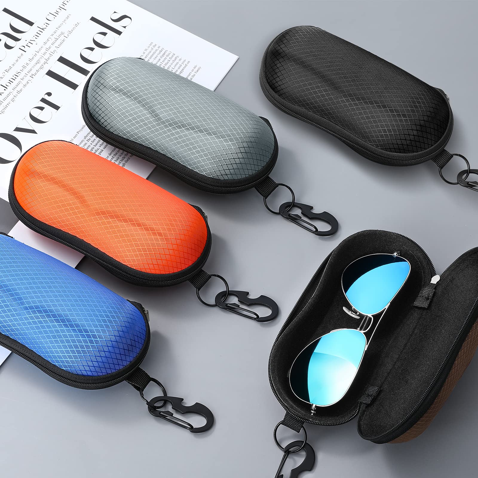Foto 8 pulgar | Funda Para Gafas De Sol Moko Eva, Carcasa Semirrígida, Naranja, Unisex - Venta Internacional.