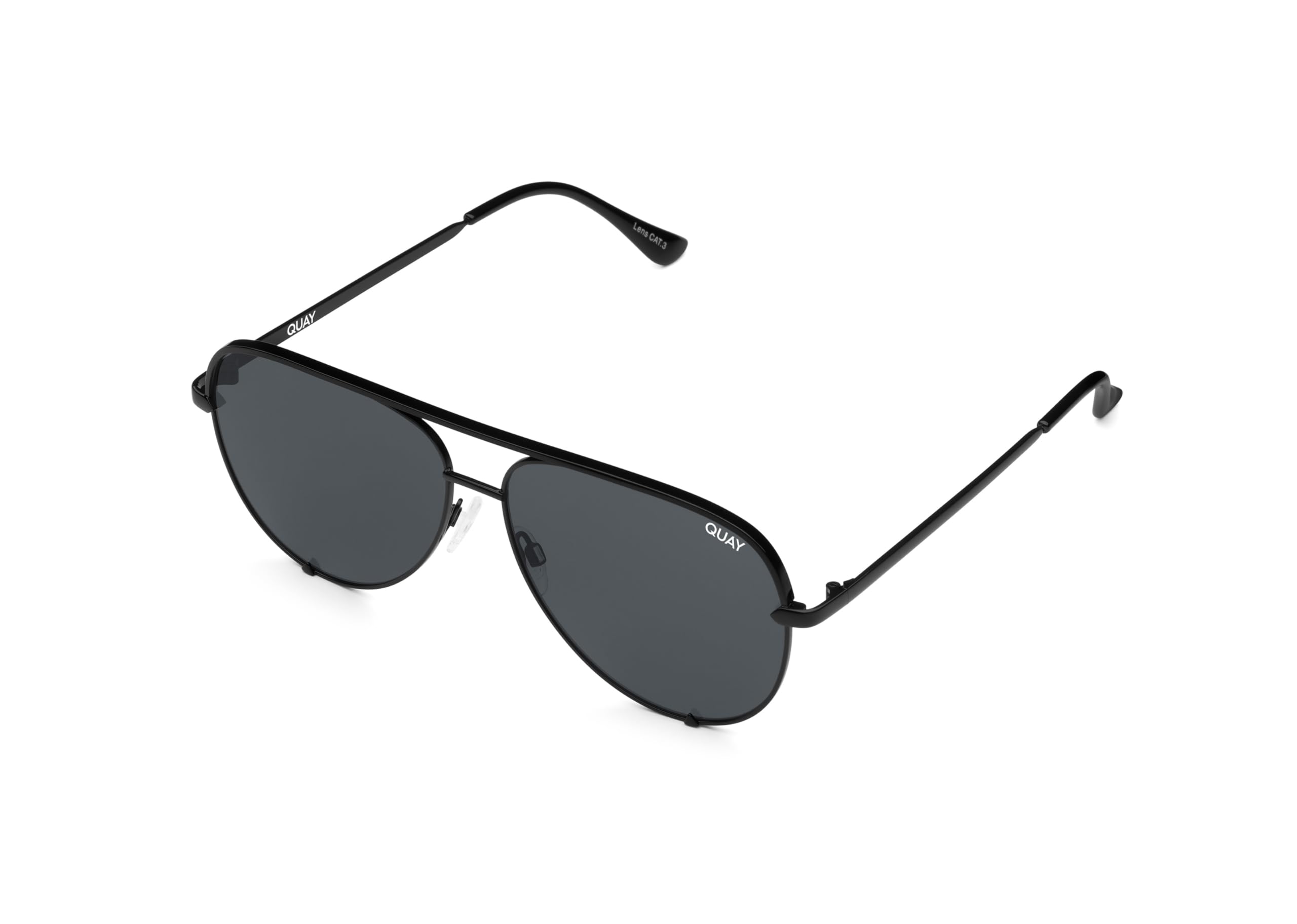 Foto 3 pulgar | Gafas De Sol Quay High Key, Extra Grandes, Polarizadas, Color Aviador, Color Negro - Venta Internacional.