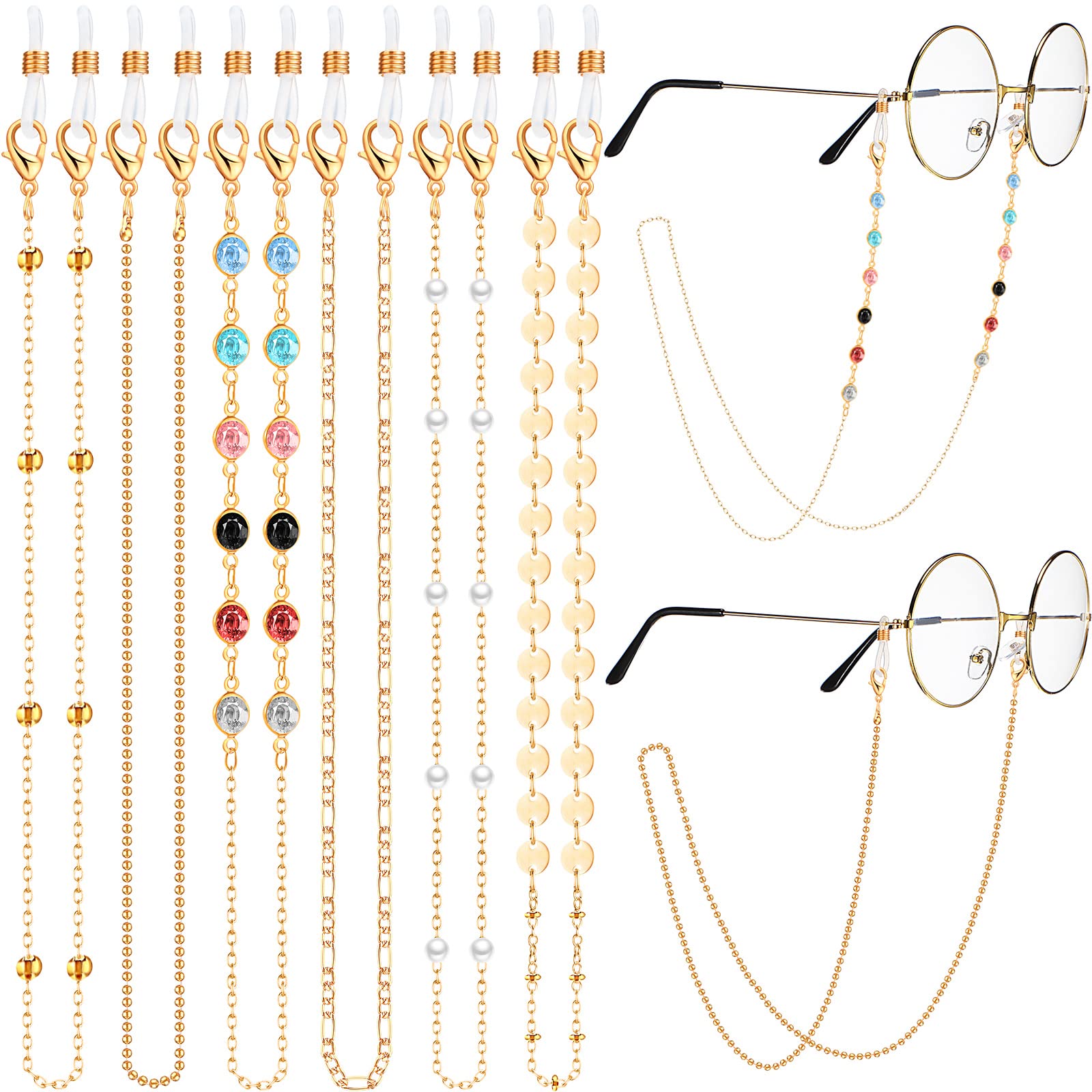 Foto 2 pulgar | Eyeglass Chains Frienda, 6 Unidades, Con Soporte Para Cadenas - Venta Internacional.