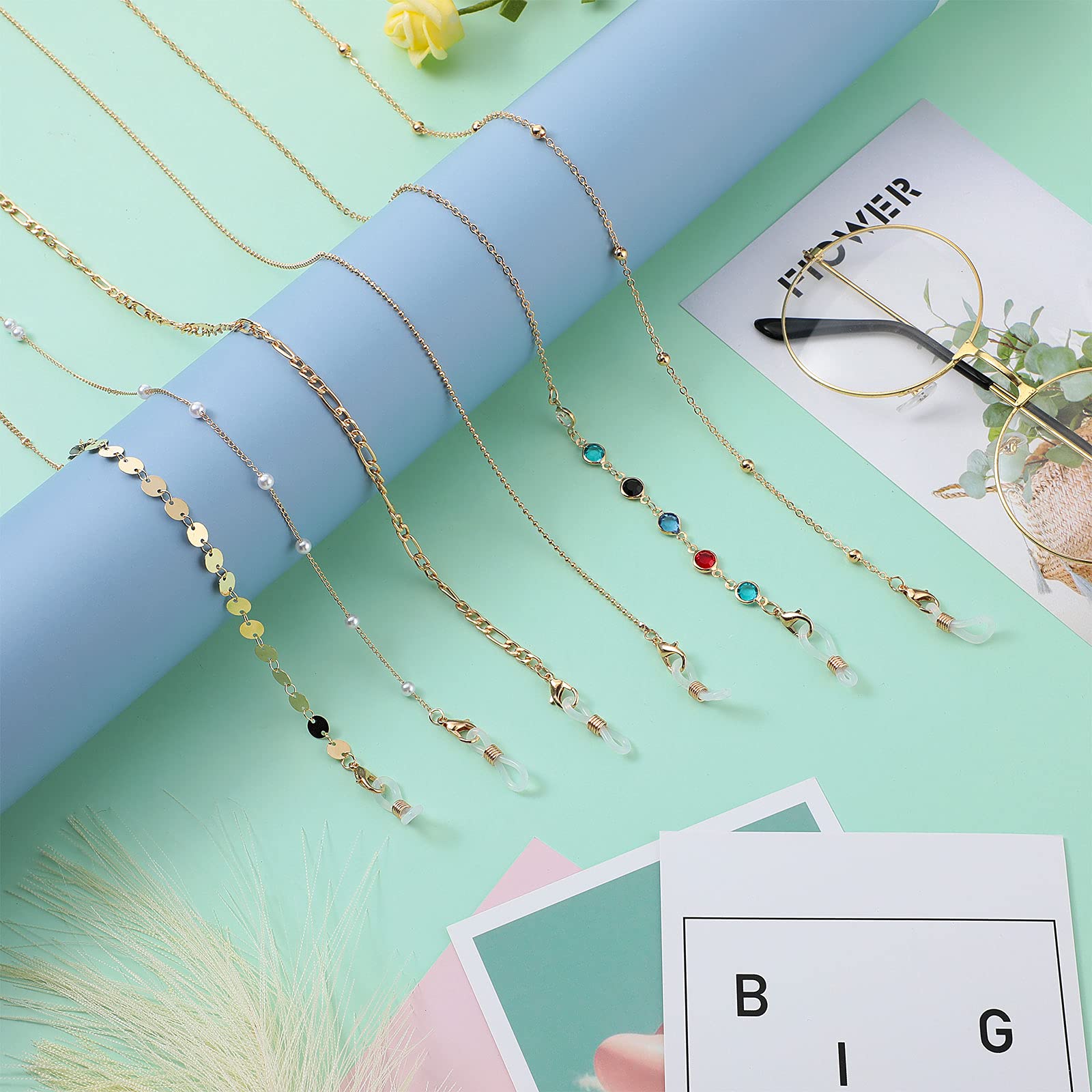 Foto 7 pulgar | Eyeglass Chains Frienda, 6 Unidades, Con Soporte Para Cadenas - Venta Internacional.