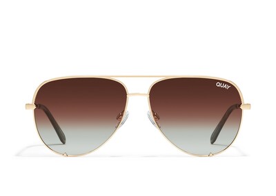 Foto 1 | Gafas De Sol Quay High Key, Extra Grandes, Color Aviador, Color Dorado, Polarizadas - Venta Internacional.