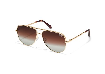 Foto 2 | Gafas De Sol Quay High Key, Extra Grandes, Color Aviador, Color Dorado, Polarizadas - Venta Internacional.