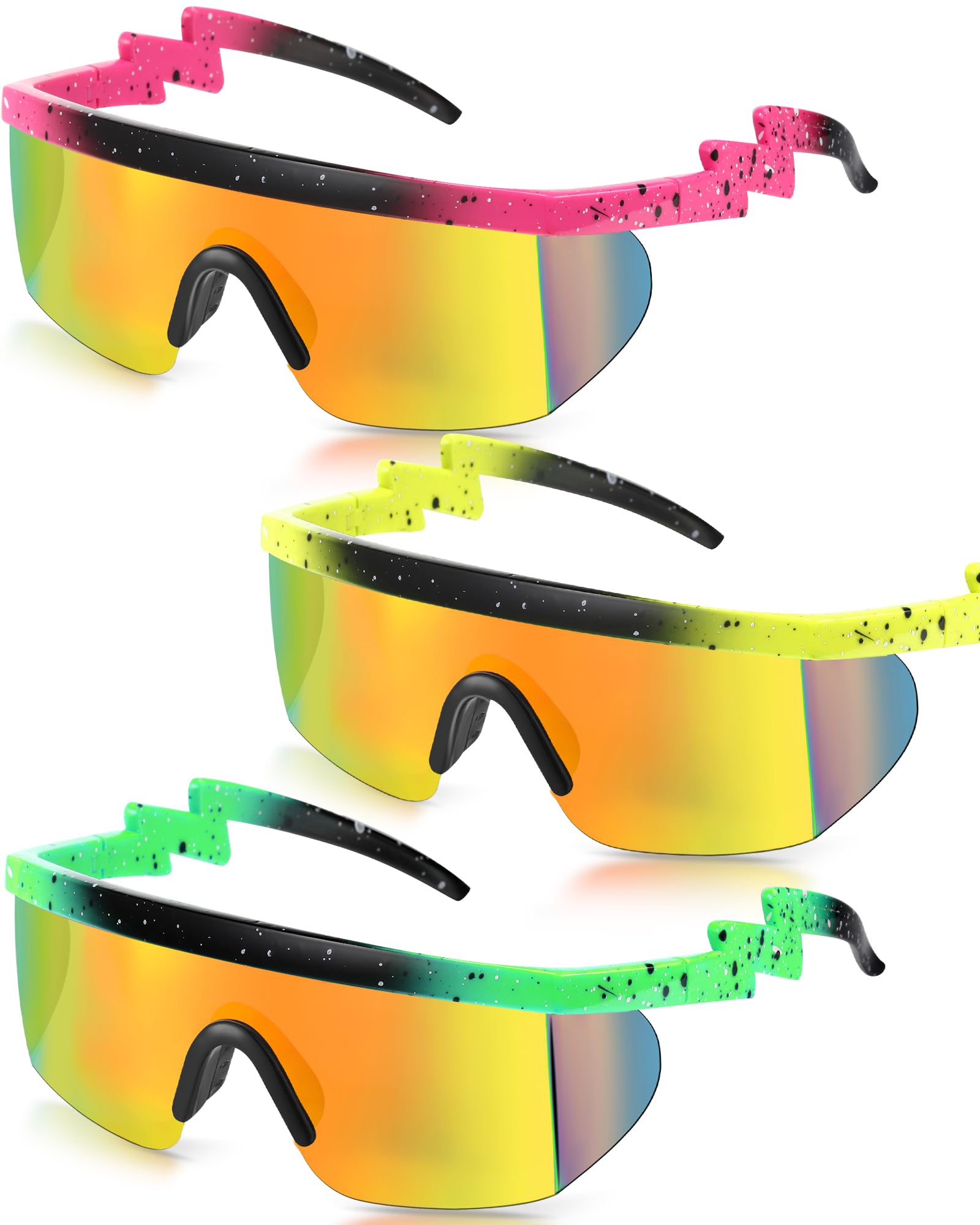 Foto 2 pulgar | Gafas De Sol Frienda Retro Semi Rimless Zigzag Para Hombre Y Mujer - Venta Internacional.