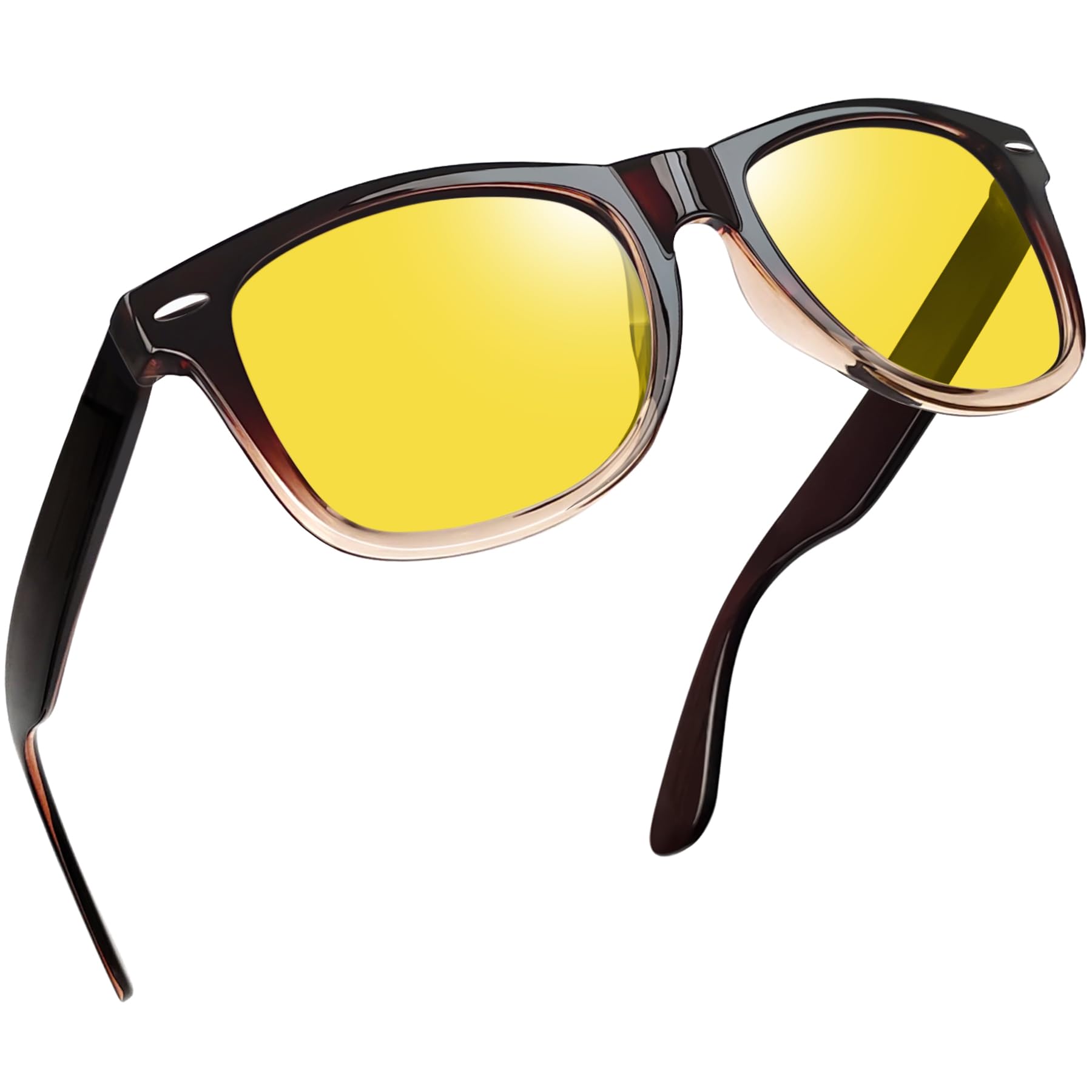 Gafas Joopin Para Conducir De Noche, Cuadradas, Con Montura Marrón Gradual - Venta Internacional.