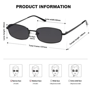Foto 4 | Gafas De Sol Sojos Y2k Narrow Rectangle Sj1187 Negro/gris - Venta Internacional.
