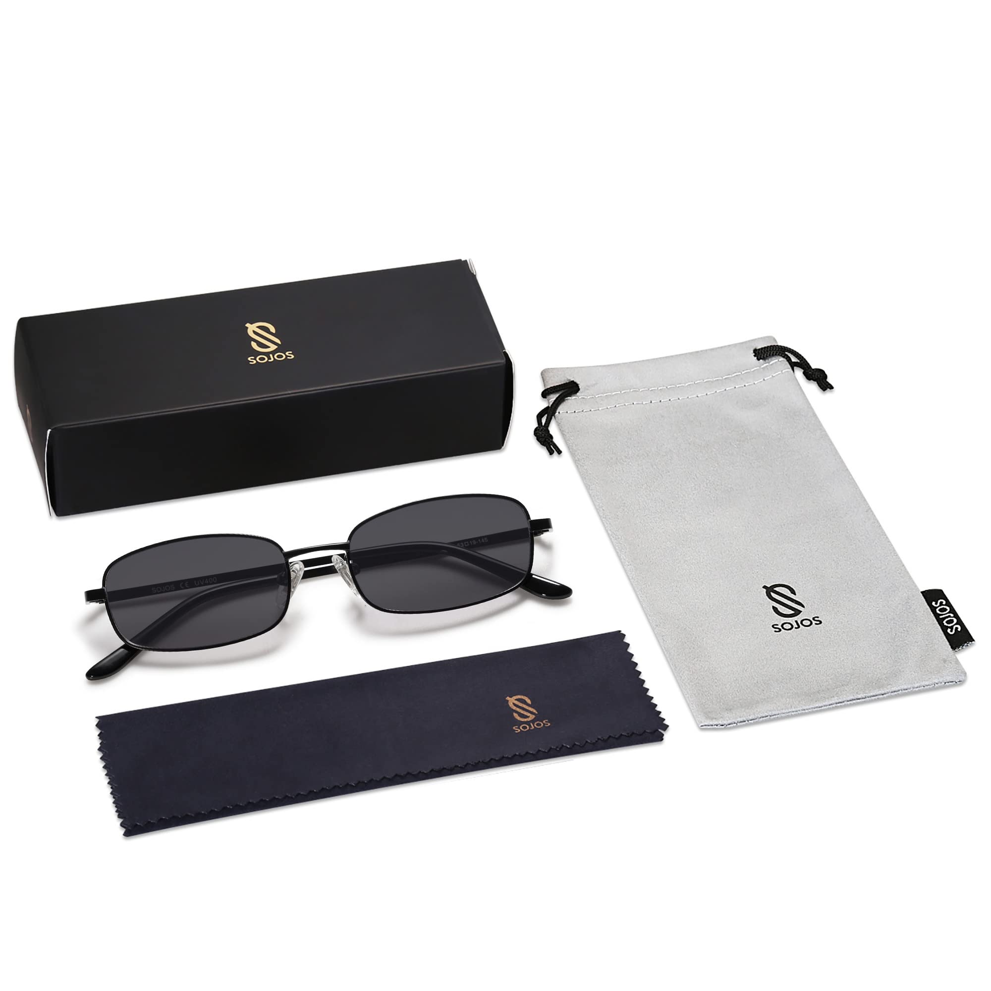 Foto 6 pulgar | Gafas De Sol Sojos Y2k Narrow Rectangle Sj1187 Negro/gris - Venta Internacional.