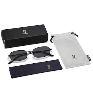 Foto 5 | Gafas De Sol Sojos Y2k Narrow Rectangle Sj1187 Negro/gris - Venta Internacional.