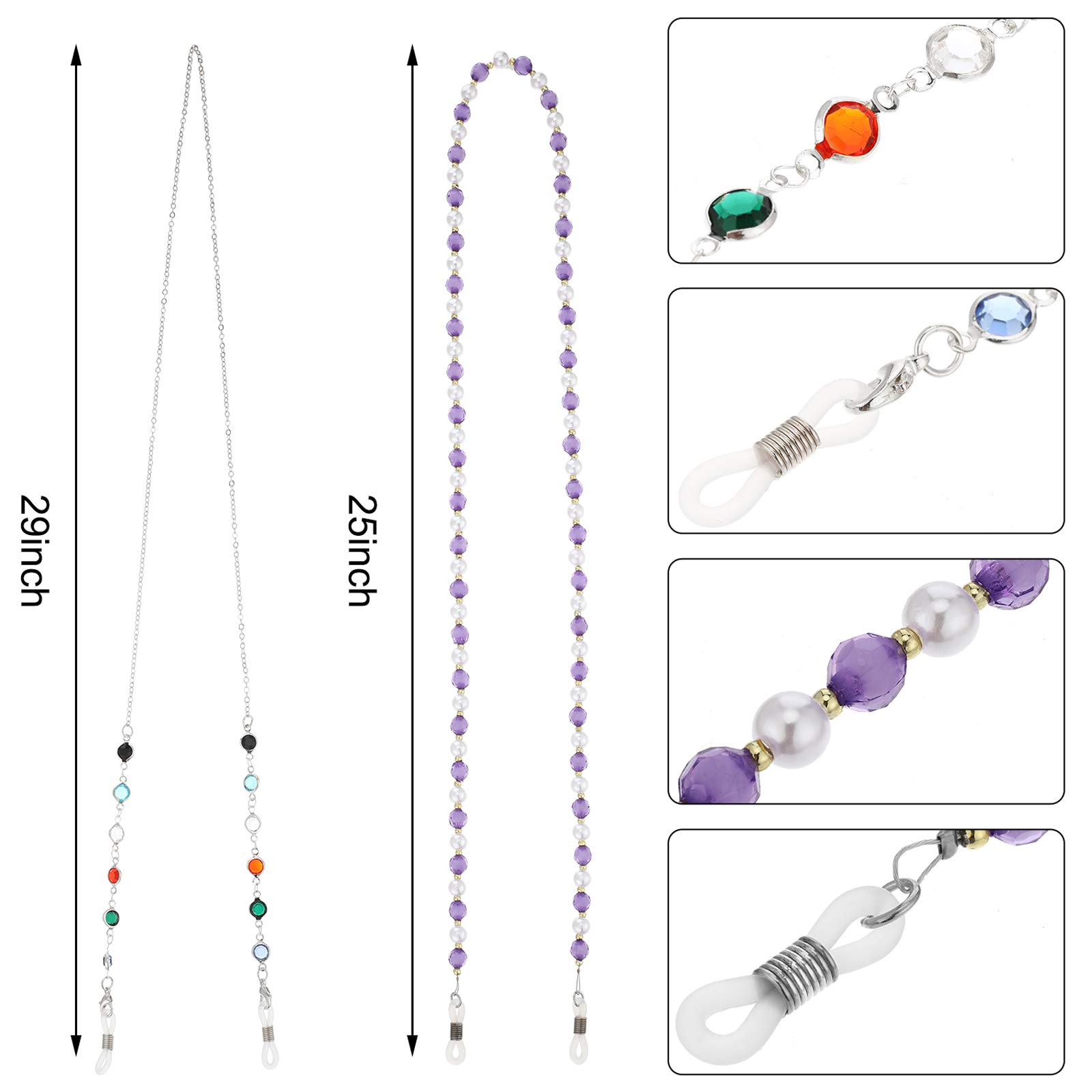 Foto 4 pulgar | Cadenas Para Gafas De Sol Frienda Beaded, Soporte Para Gafas De Sol X8 - Venta Internacional.