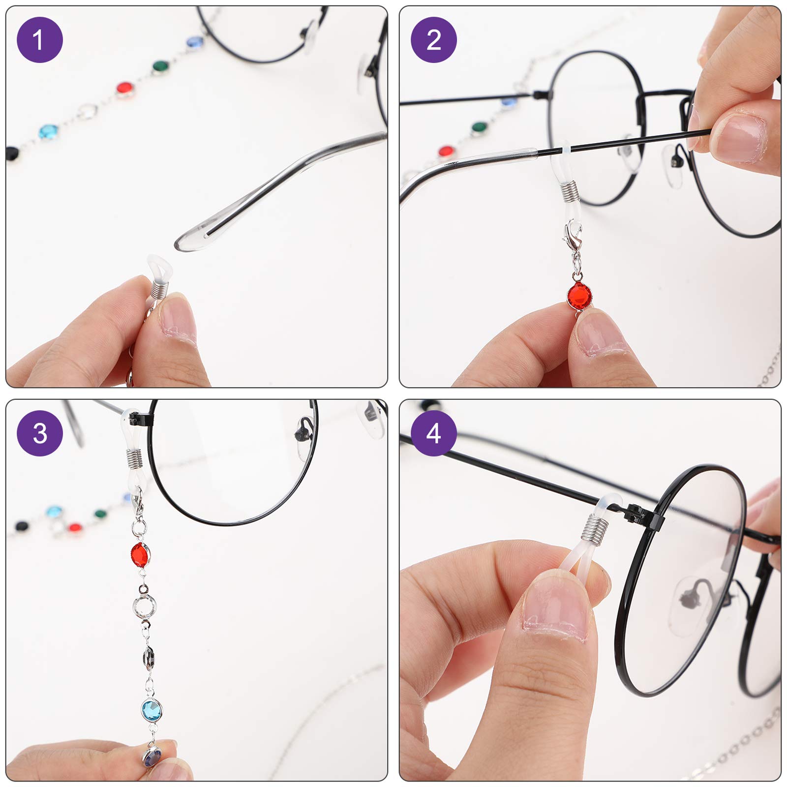 Foto 6 pulgar | Cadenas Para Gafas De Sol Frienda Beaded, Soporte Para Gafas De Sol X8 - Venta Internacional.