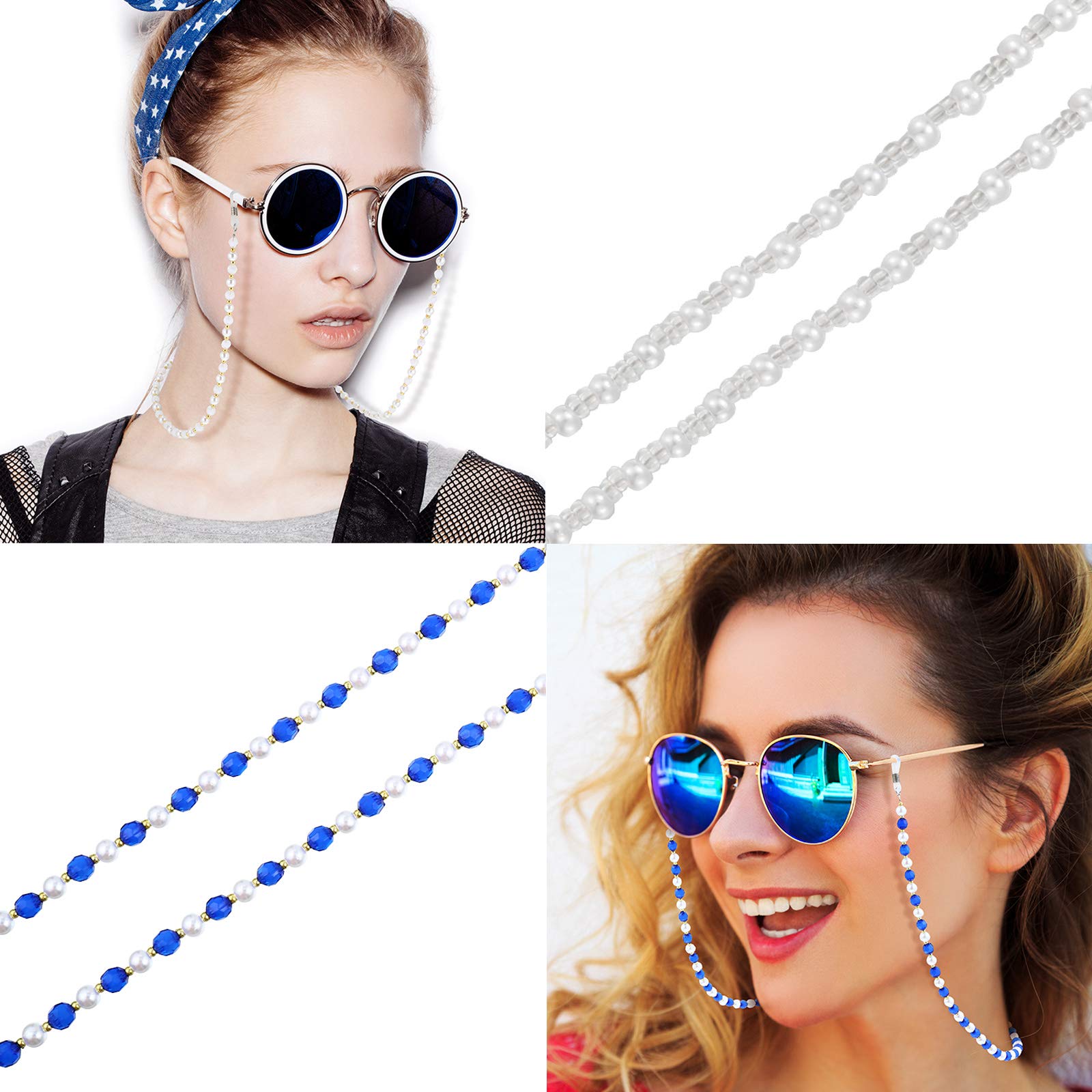 Foto 7 pulgar | Cadenas Para Gafas De Sol Frienda Beaded, Soporte Para Gafas De Sol X8 - Venta Internacional.