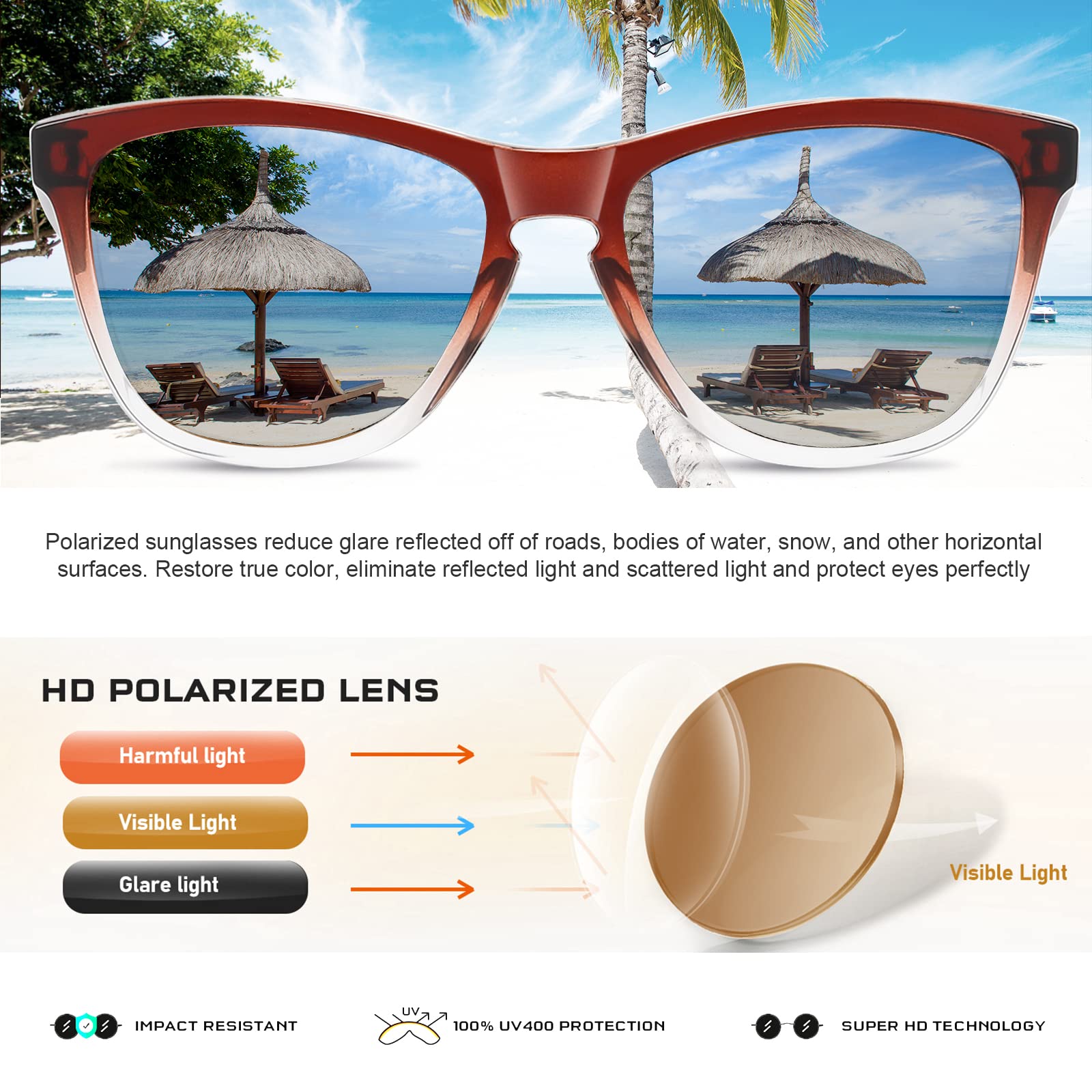 Foto 5 pulgar | Gafas De Sol Danamy Para Mujer Polarizadas Con Protección Uv400 - Venta Internacional.