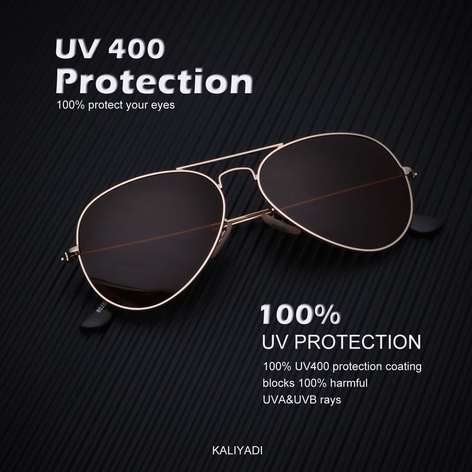 Foto 4 | Gafas de Sol Kaliyadi Classic Aviator Polarizadas Uv62 mm Paquete De 3 - Venta Internacional
