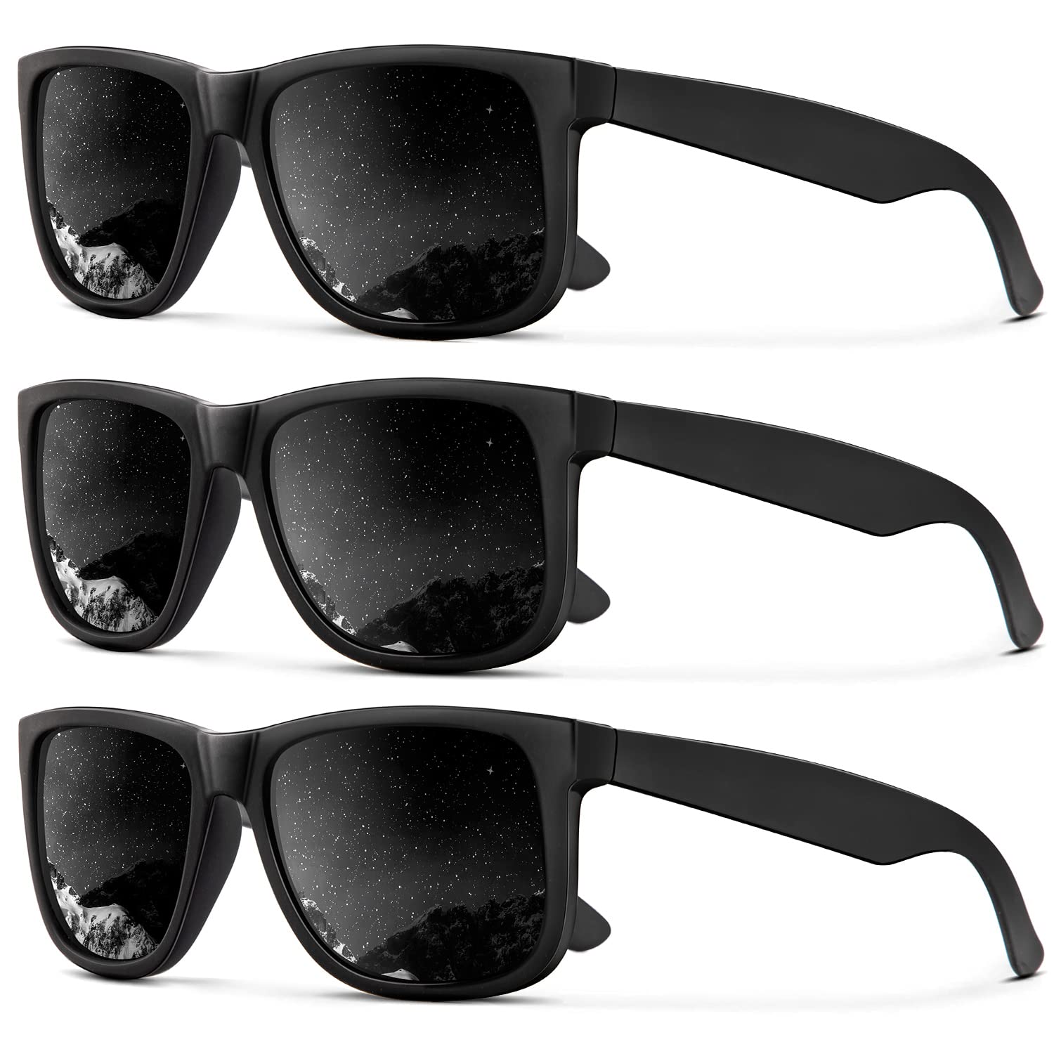 Gafas De Sol Kaliyadi Con Protección Uv400 Polarizadas, Paquete De 3, Negras - Venta Internacional.