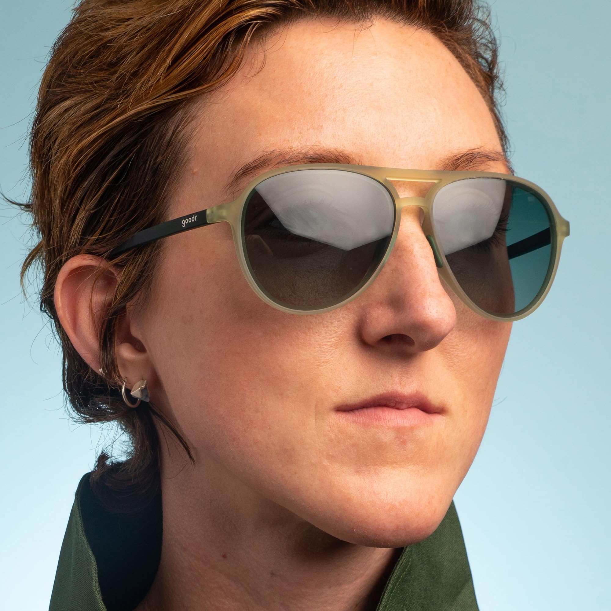 Foto 6 pulgar | Gafas De Sol Good Buzzed On The Tower Polarized Aviator - Venta Internacional.
