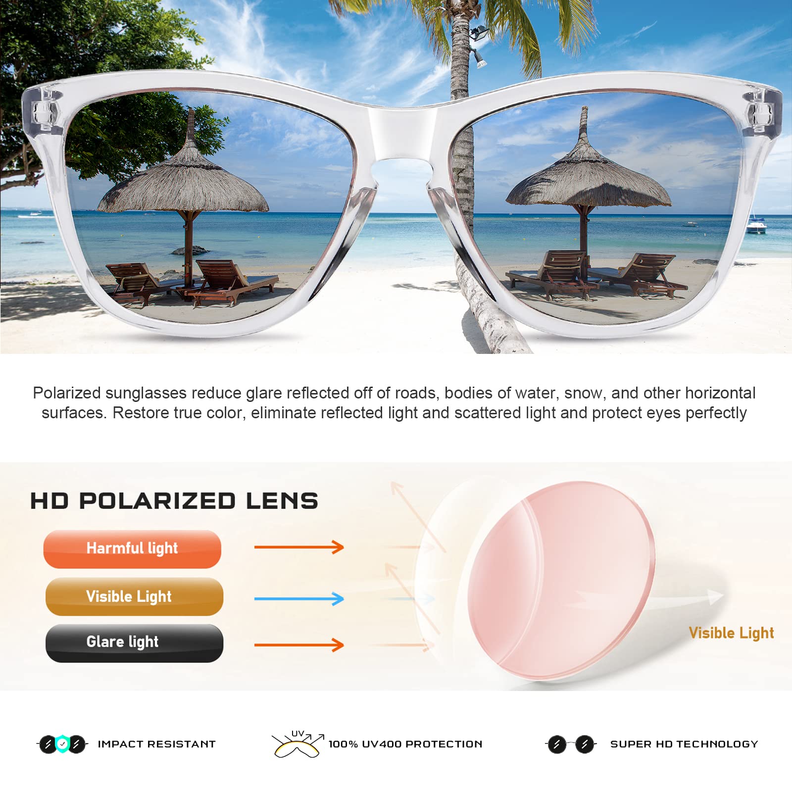 Foto 6 pulgar | Gafas De Sol Danamy Polarizadas Con Protección Uv400 Para Mujer - Venta Internacional.