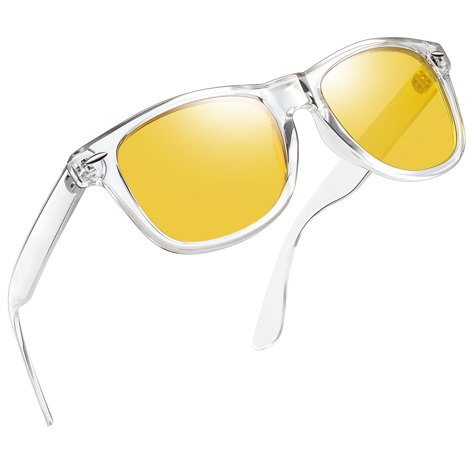 Foto 2 pulgar | Gafas De Conducción Nocturna Joopin Con Marco Transparente Y Lente Amarilla Uv400 - Venta Internacional.