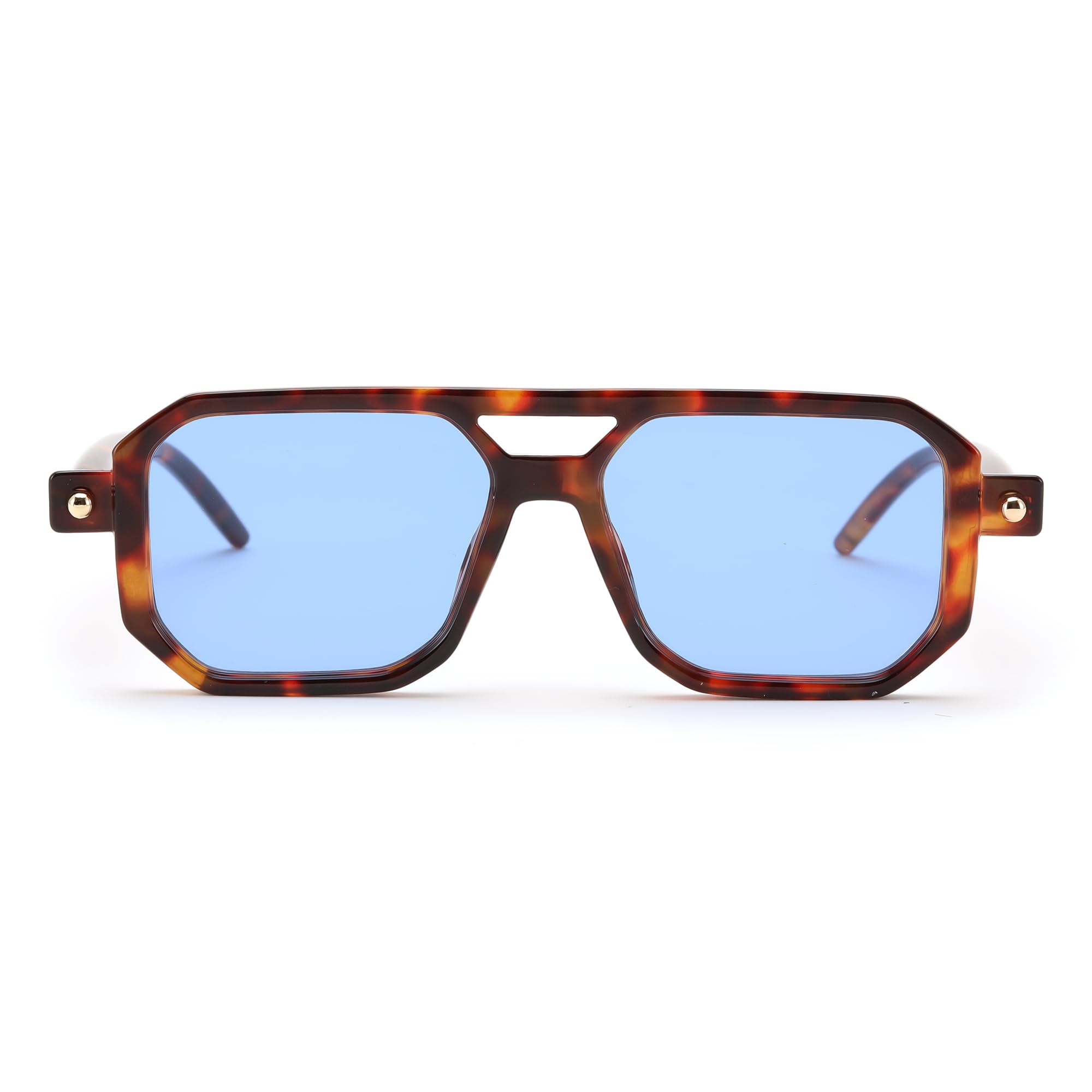 Foto 3 pulgar | Gafas De Sol Feisedy Vintage Square 70s Flat Aviator Uv400 - Venta Internacional.