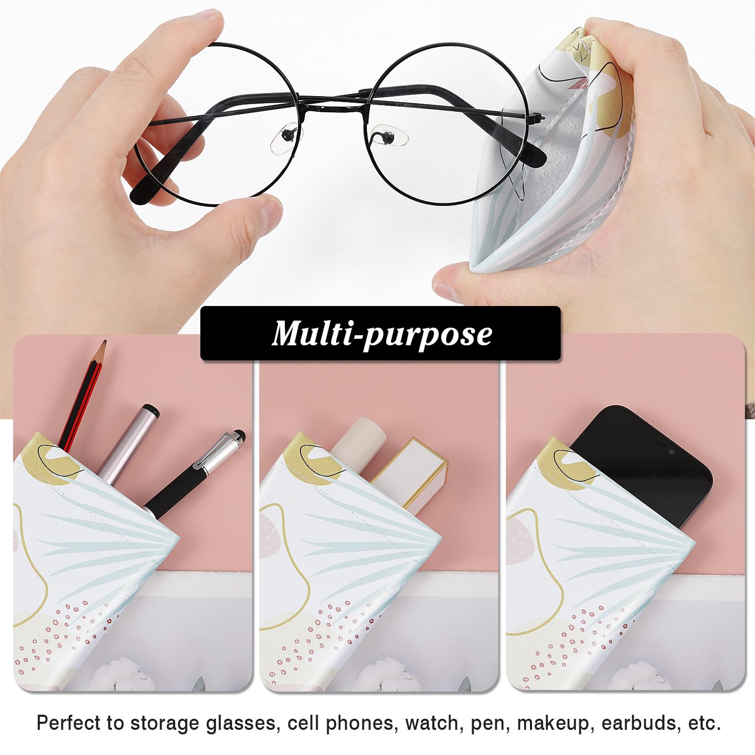 Foto 7 pulgar | Funda Para Gafas Moko Squeeze Top De Piel Antiarañazos (paquete De 2) - Venta Internacional.