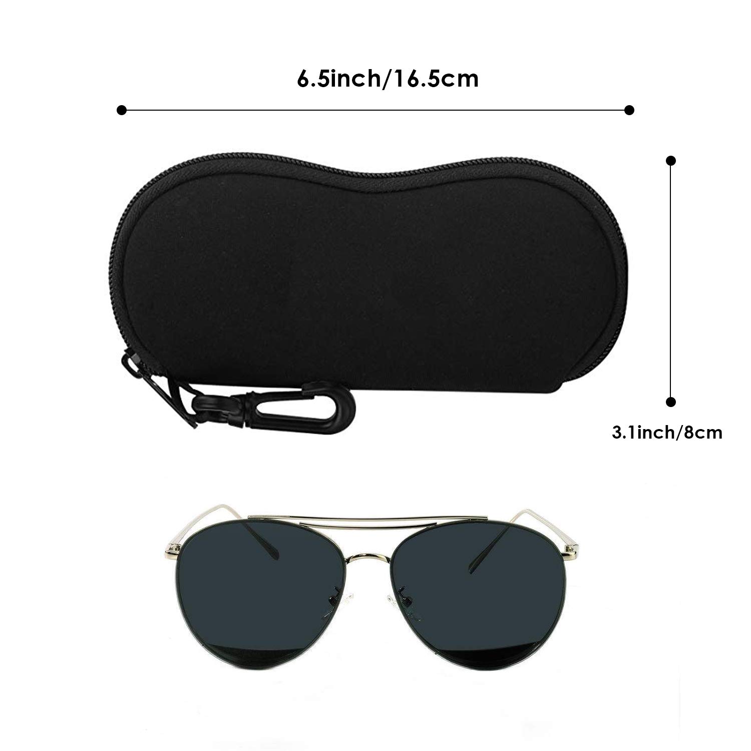 Foto 6 pulgar | Funda Blanda Moko Para Gafas De Sol De Neopreno Con Cierre - Venta Internacional.