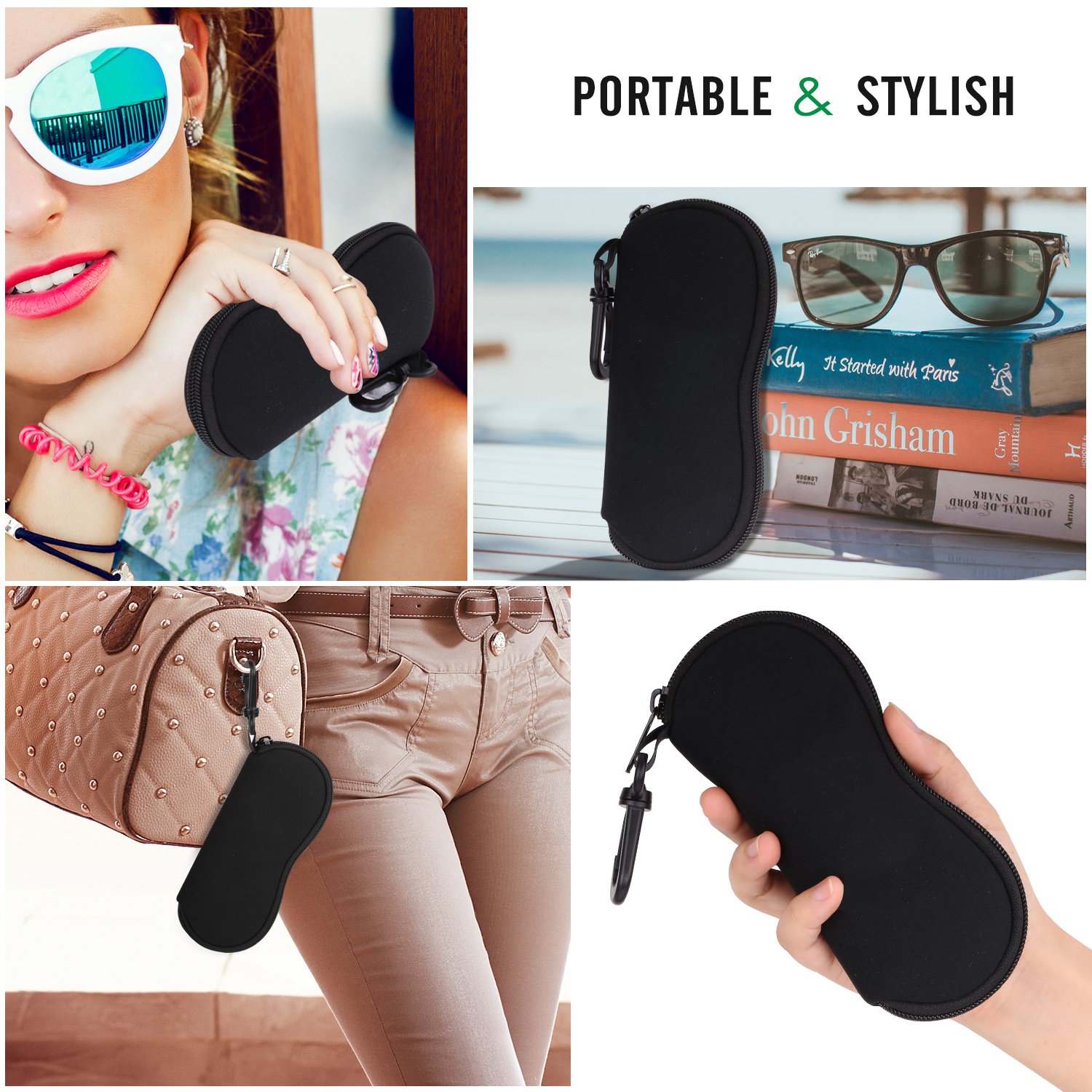 Foto 7 pulgar | Funda Blanda Moko Para Gafas De Sol De Neopreno Con Cierre - Venta Internacional.