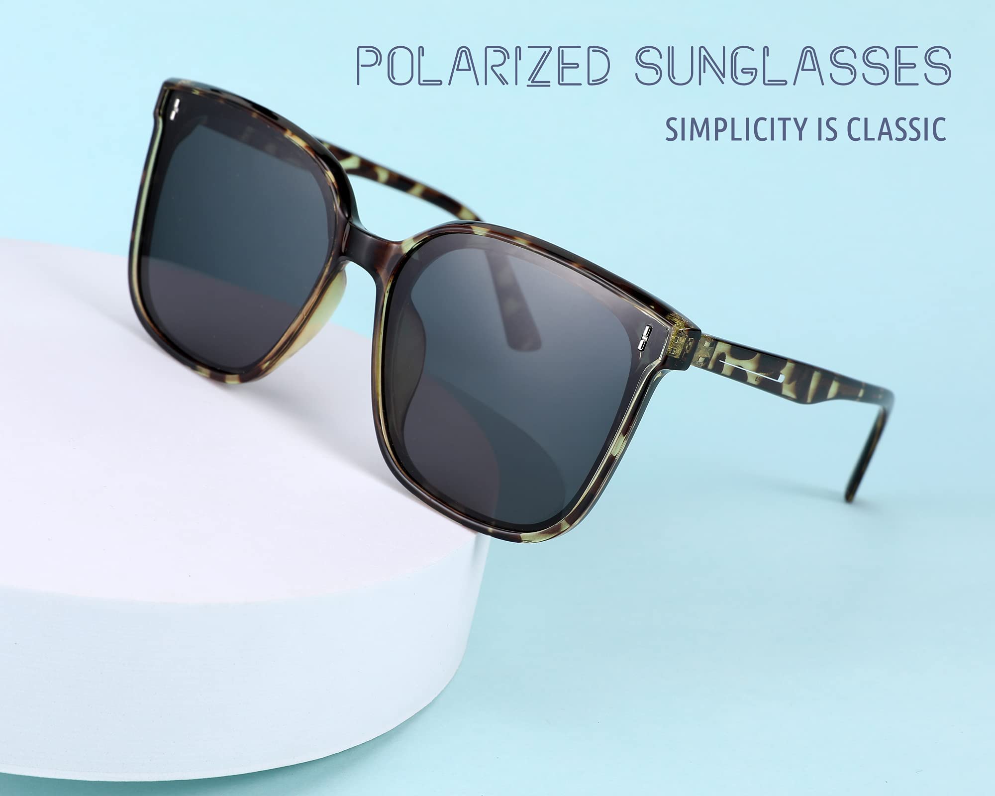 Foto 7 pulgar | Gafas De Sol Feisedy Para Mujer Y Hombre, Sobredimensionadas, Polarizadas, Cuadradas, B275 - Venta Internacional.