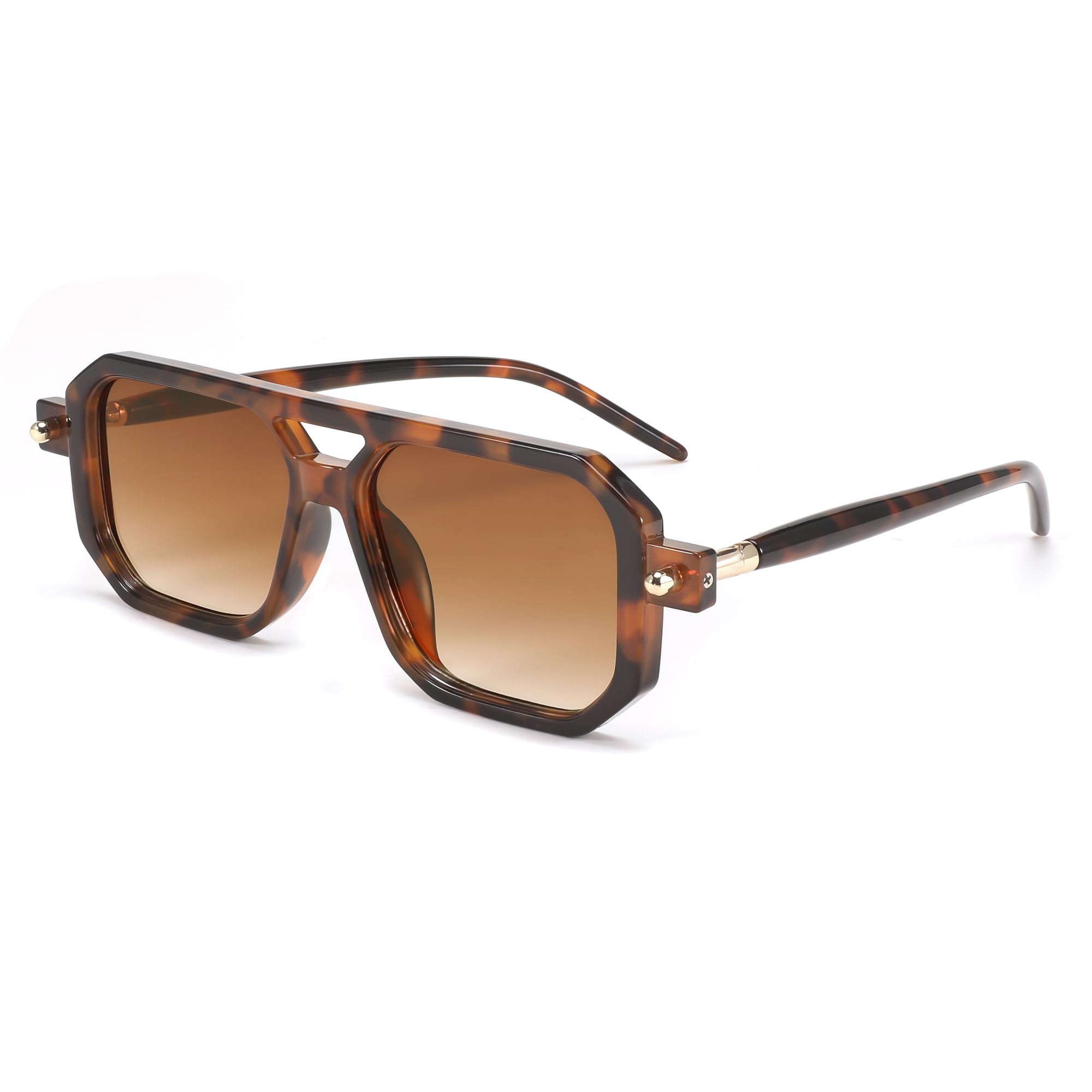 Foto 2 pulgar | Gafas De Sol Feisedy Vintage Square 70s Flat Aviator Uv400 - Venta Internacional.