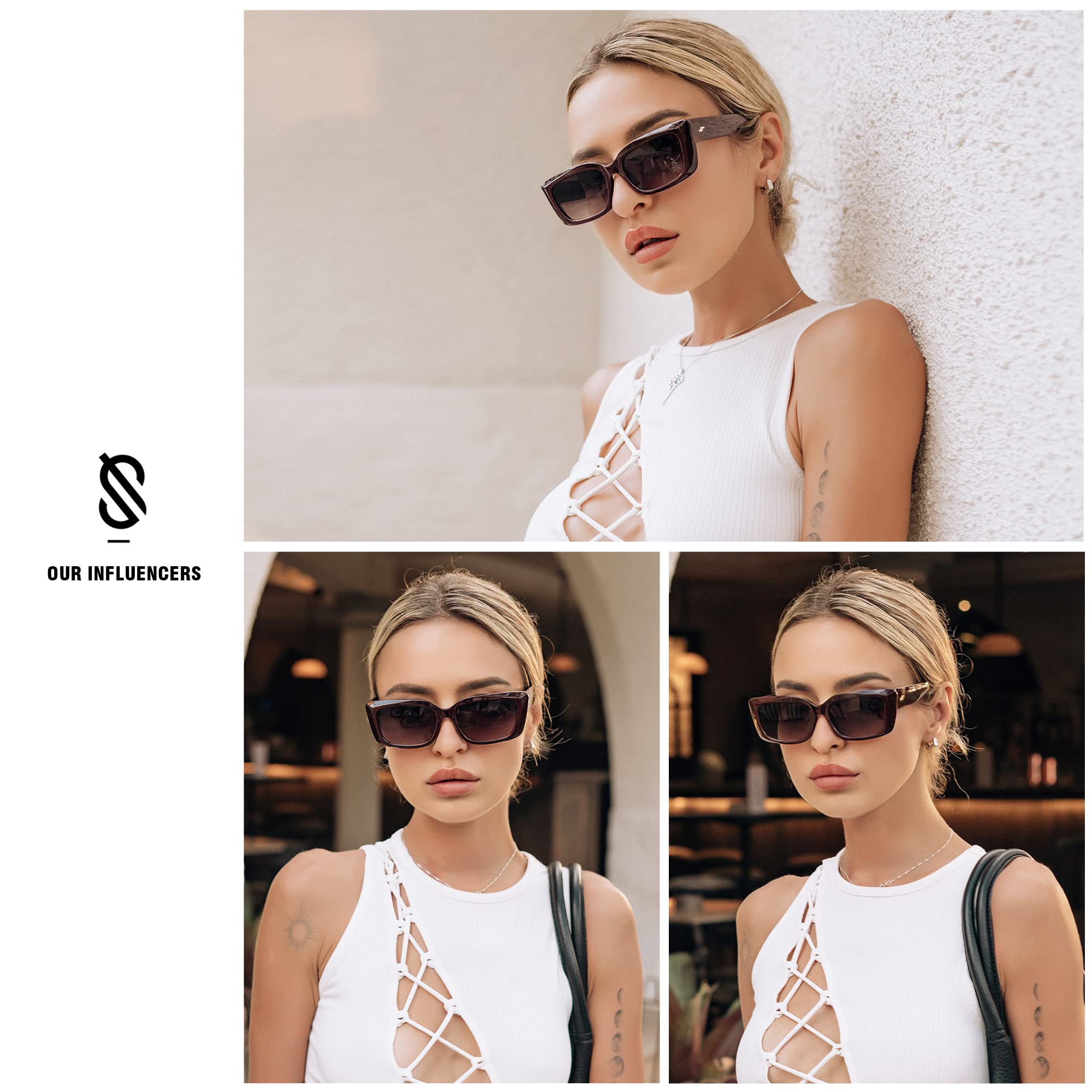 Foto 3 pulgar | Gafas De Sol Sojos Trendy Rectangular Sj2238 Para Mujer - Venta Internacional.