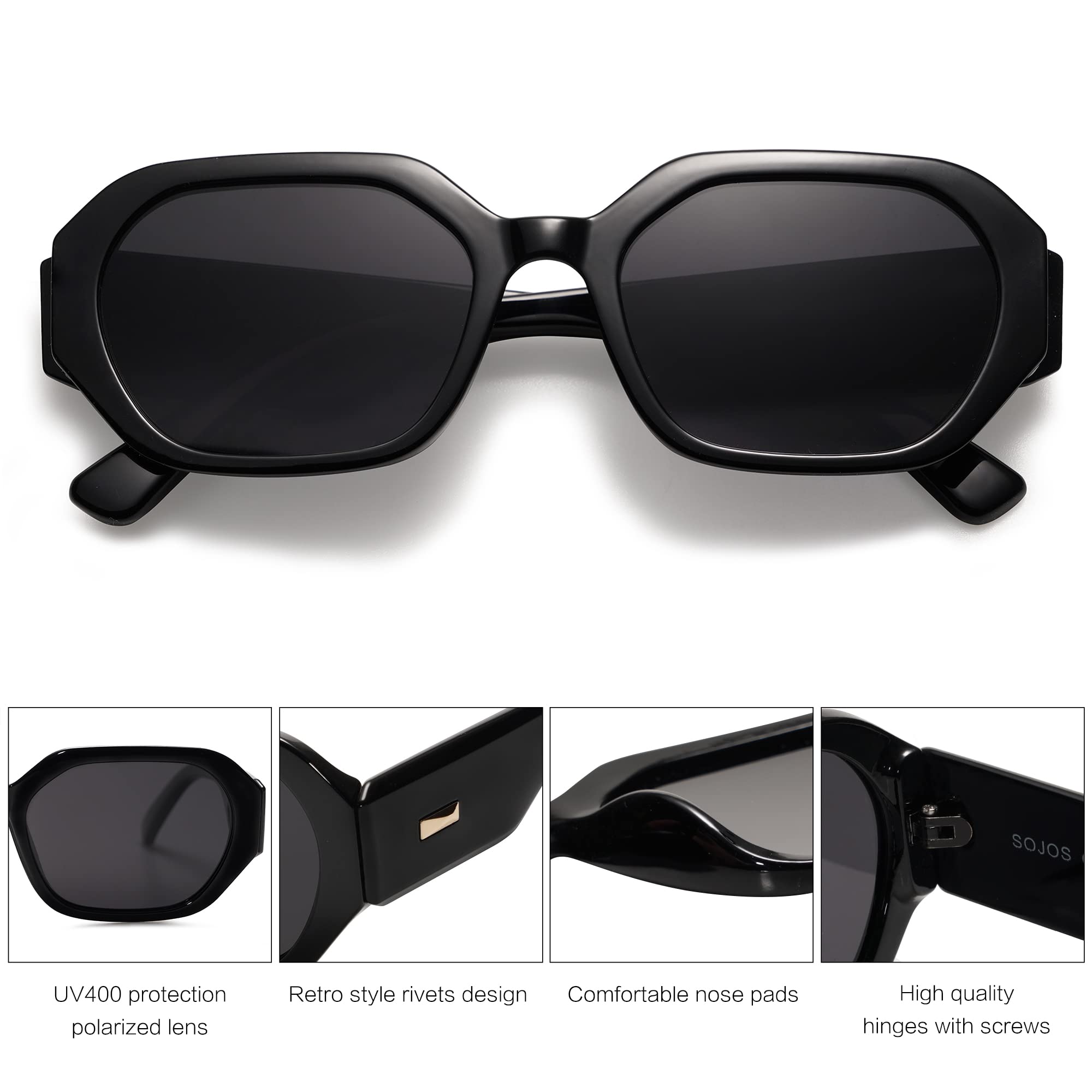 Foto 5 pulgar | Gafas De Sol Sojos Sj2232 Polarizadas Para Mujer Con Lente Negra Y Gris - Venta Internacional.